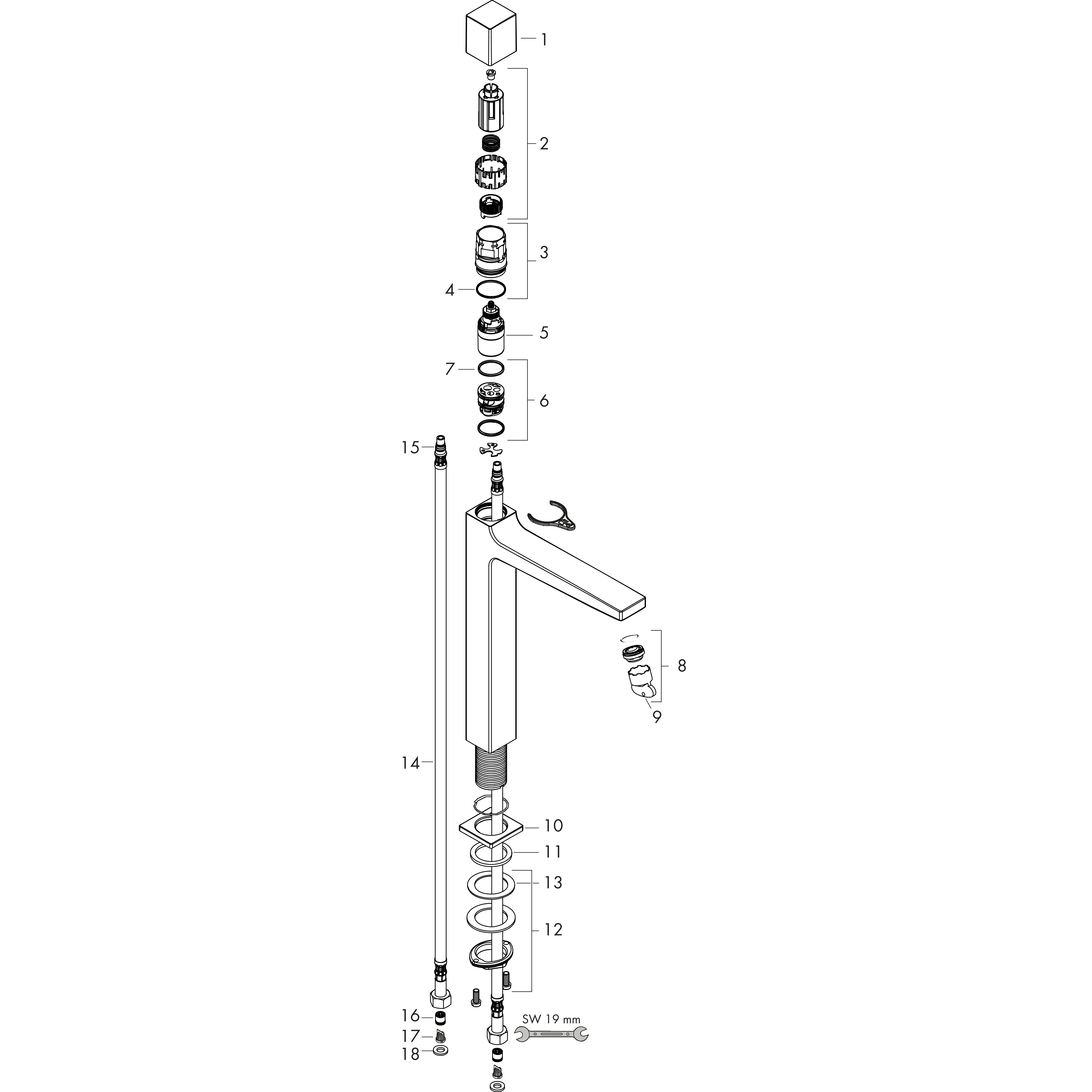 hansgrohe Tvättställsblandare hansgrohe 32571000 metropol select 110