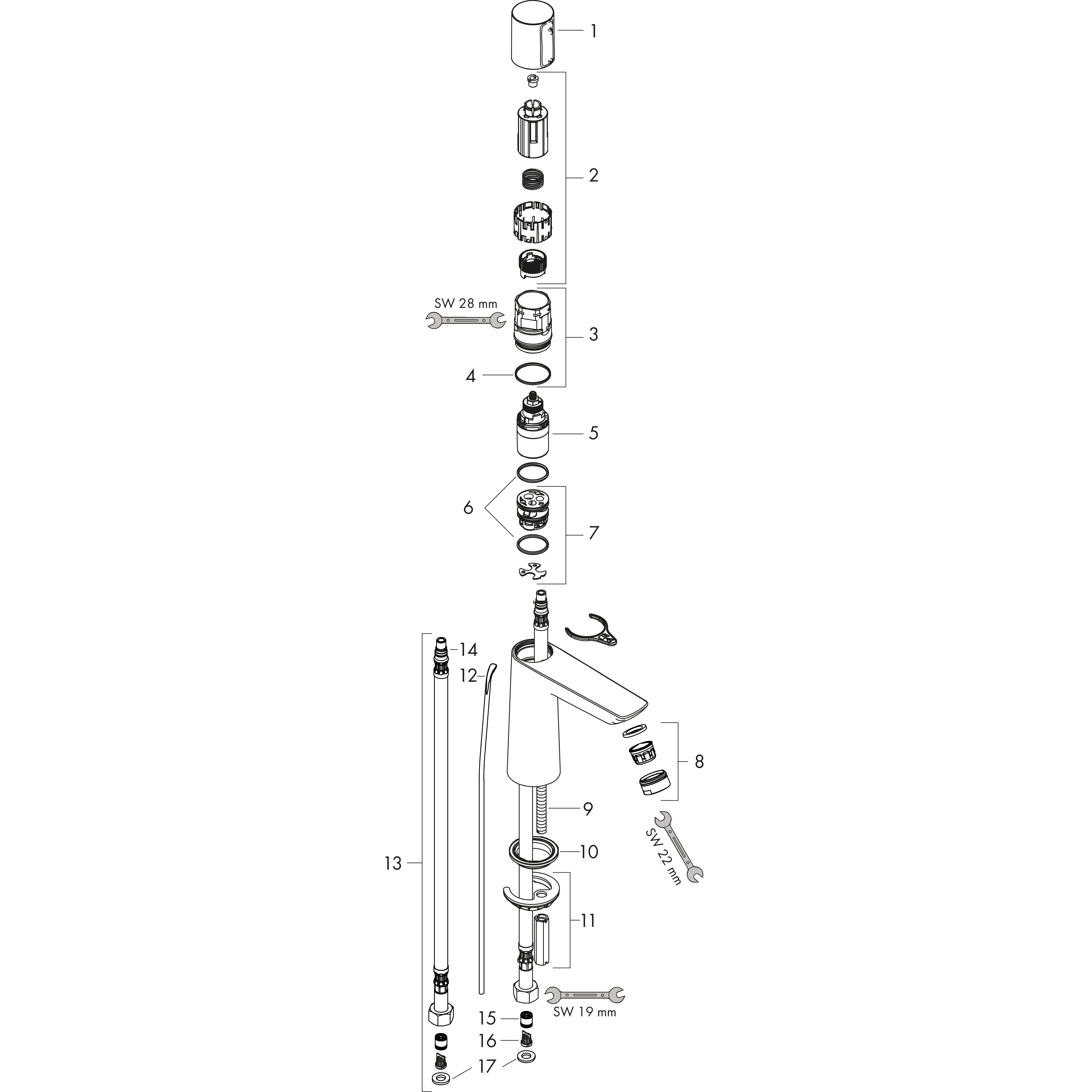 hansgrohe Tvättställblandare hansgrohe 71750000 talis select e 110
