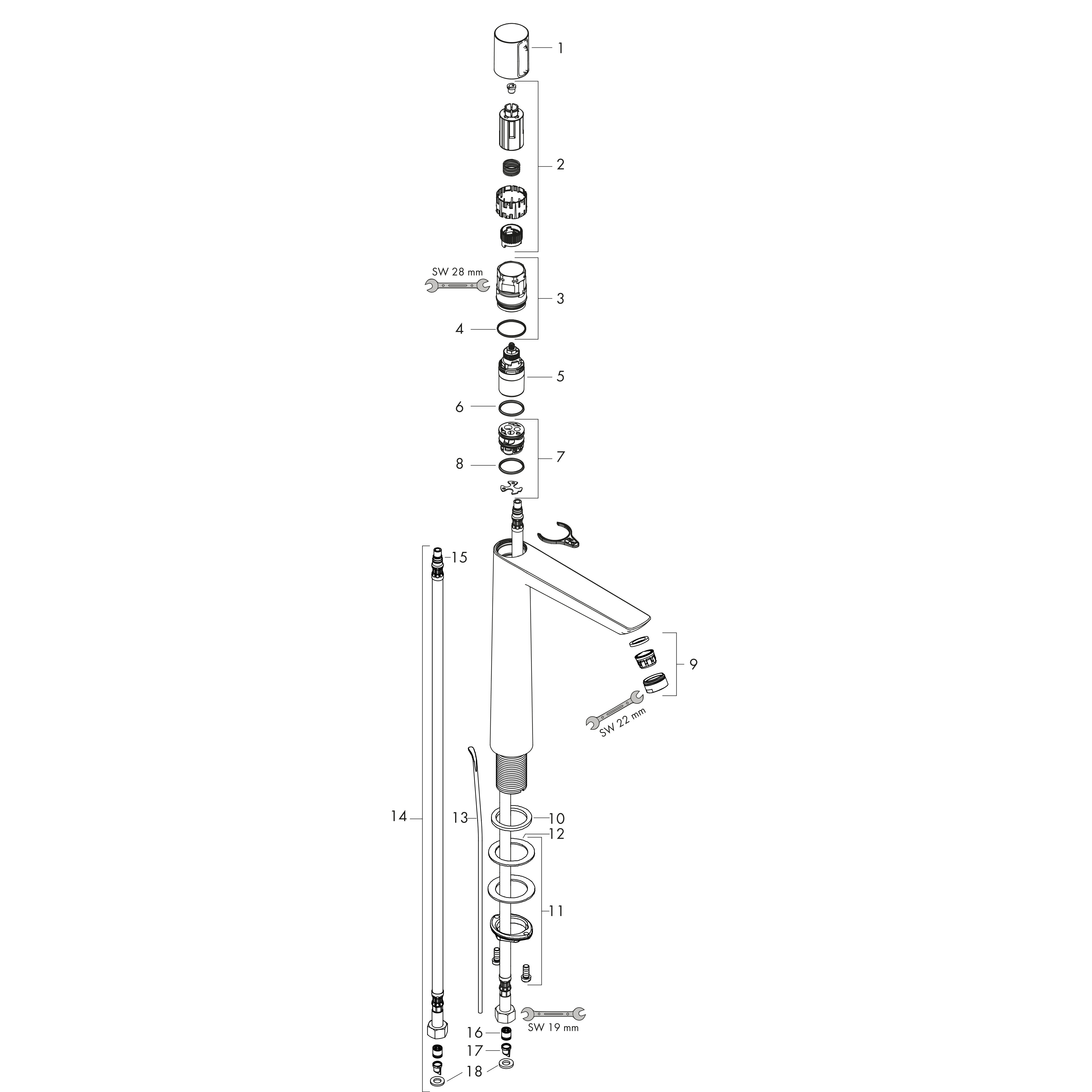 hansgrohe Pesuallashana hansgrohe 71752000 talis select  e 240 v