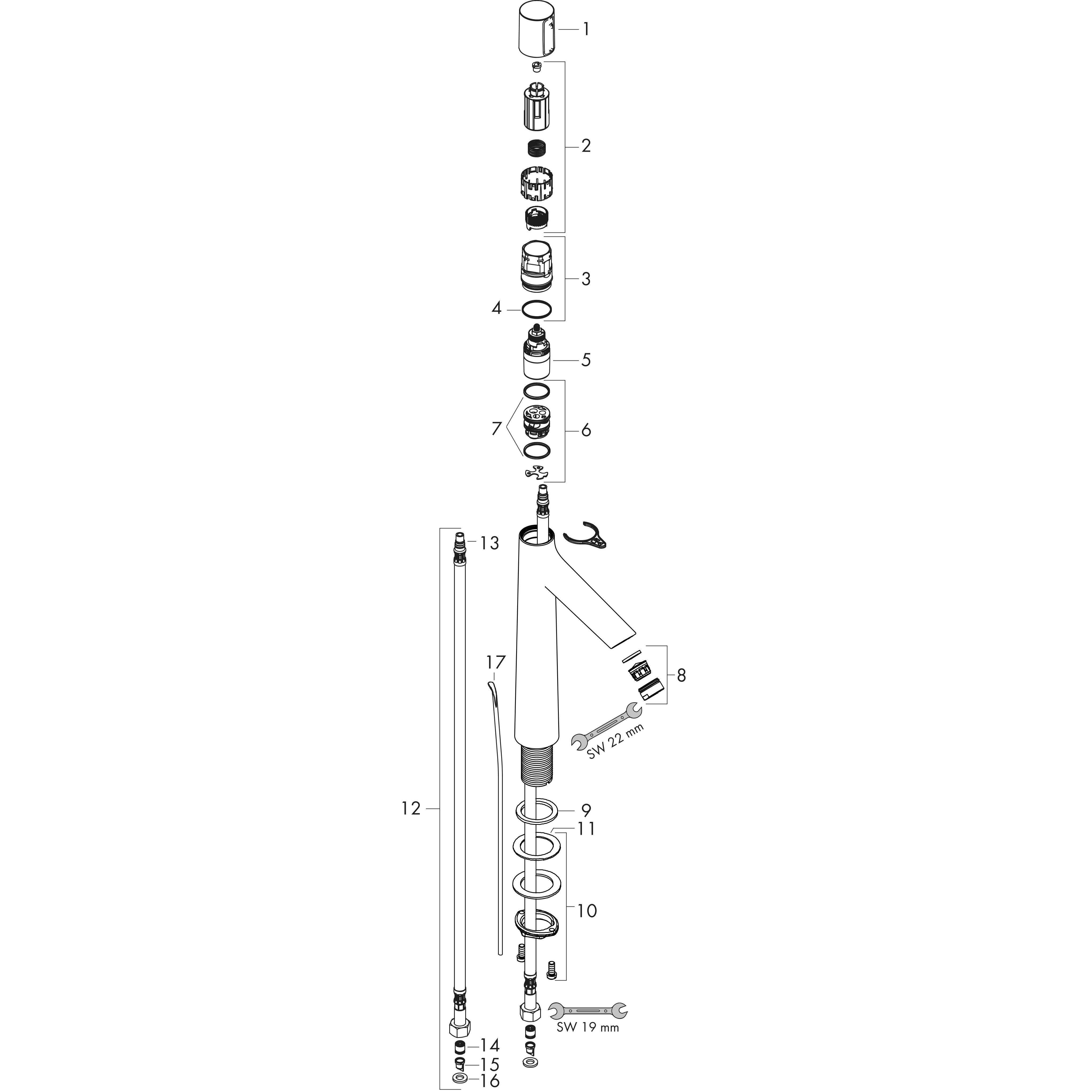 hansgrohe Pesuallashana hansgrohe 72044000 talis select s190 vpv