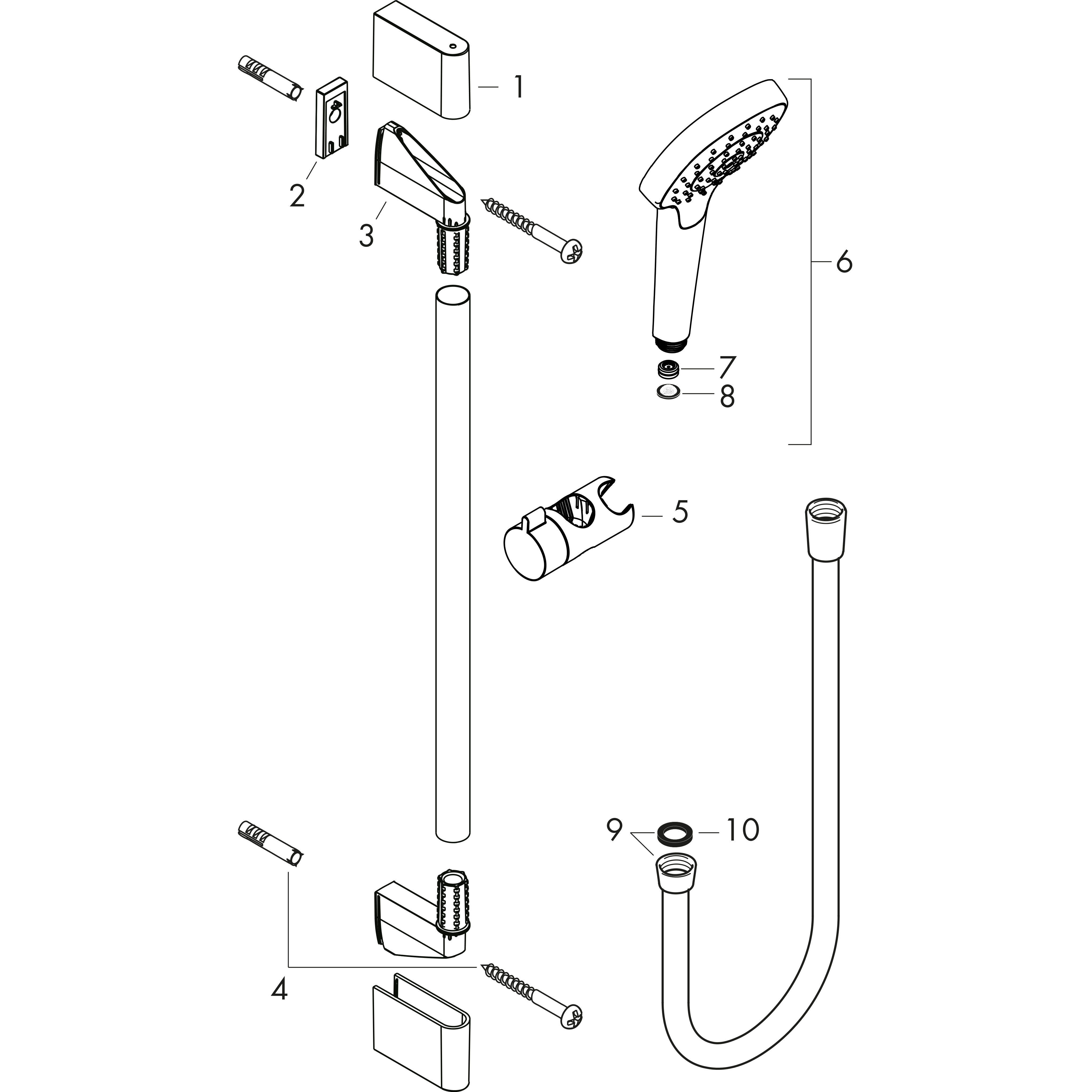 hansgrohe Duschset hansgrohe 26565400 croma select s eco 9l