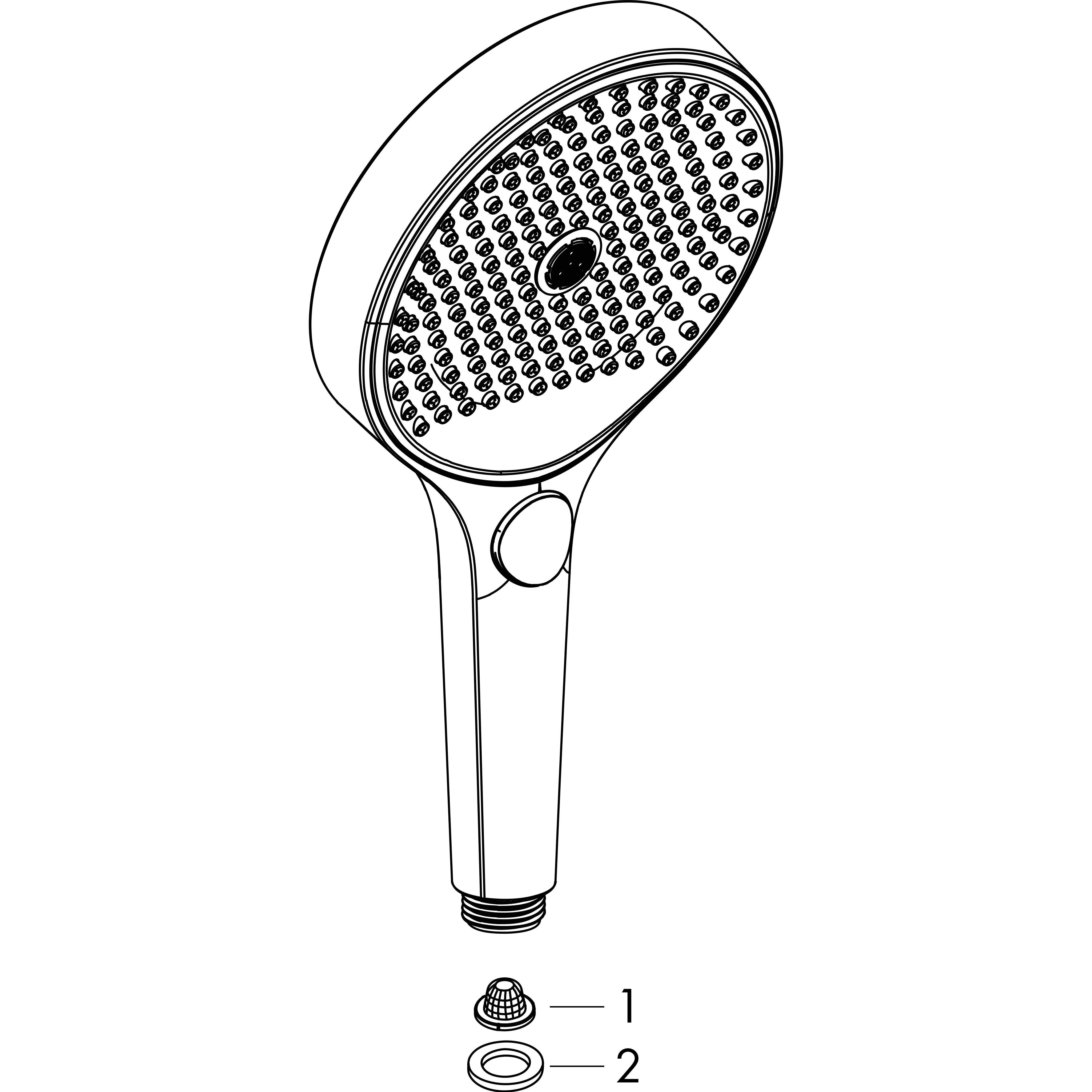 hansgrohe Handdusch hansgrohe 26864000 rainfin 3jet 130 kr
