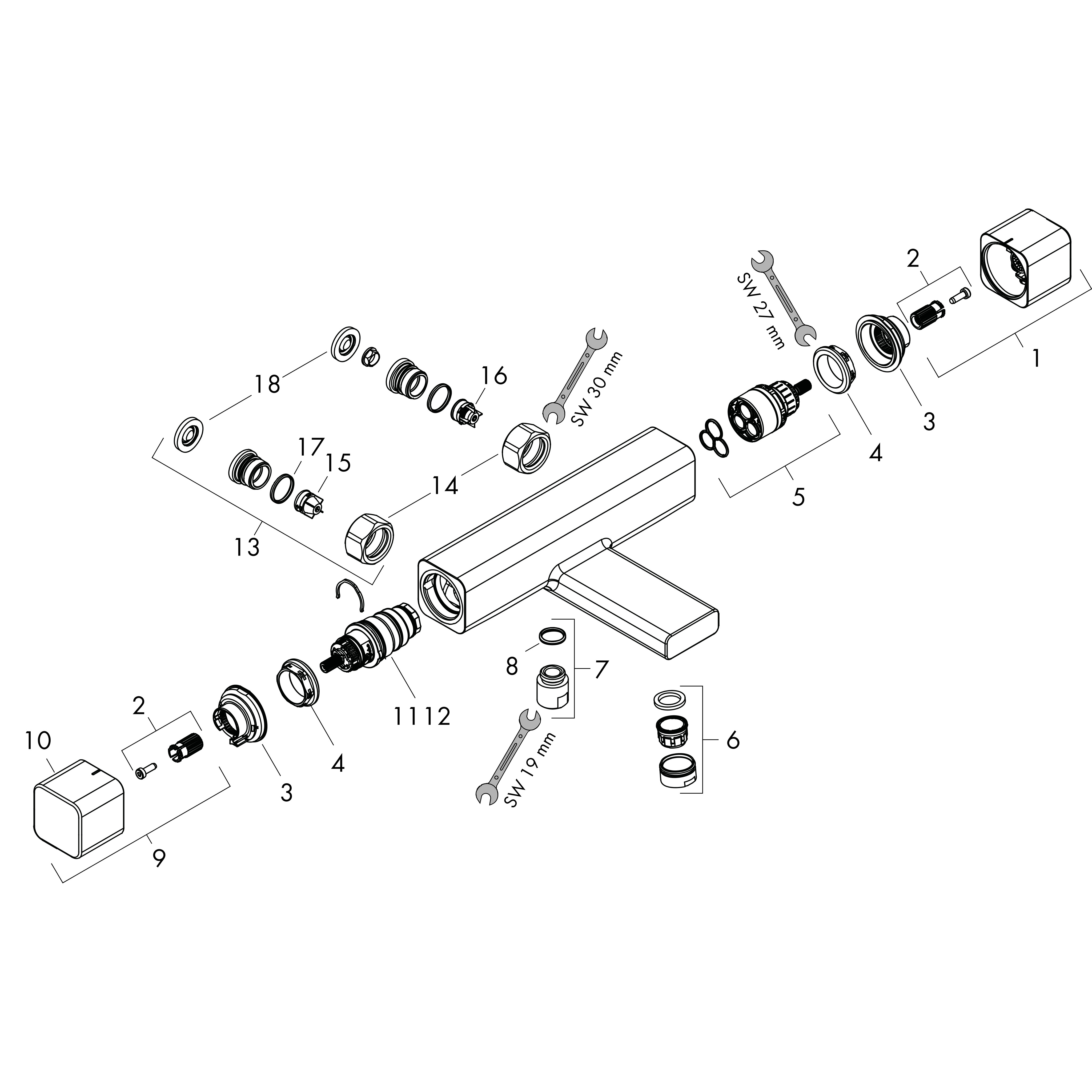 hansgrohe Amme- ja suihkuhana hansgrohe 15367000 ecostat e term. jp