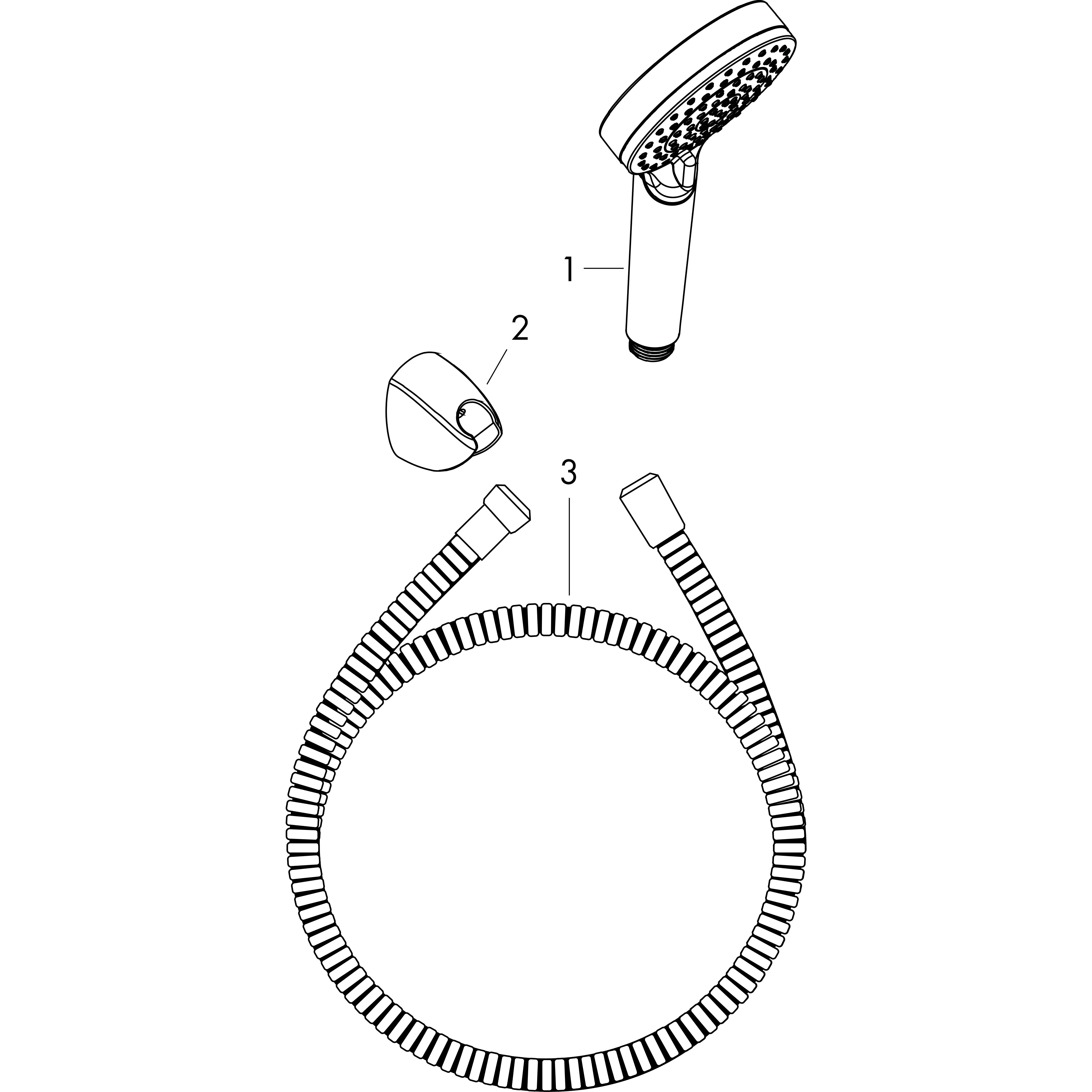 hansgrohe Handdush hansgrohe vernis blend vario eco 1,60m k