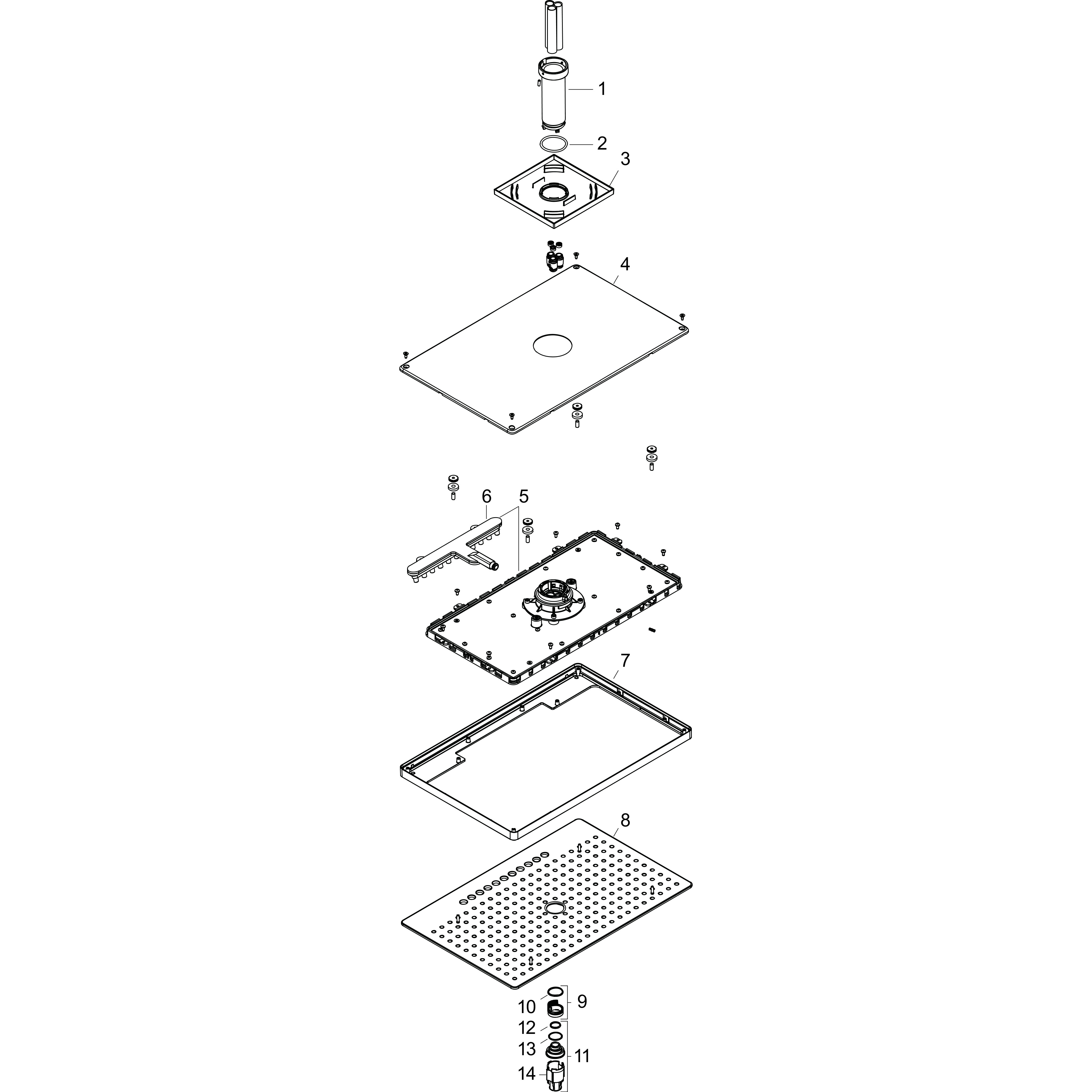 hansgrohe Piiloasennushana hansgrohe 24014400 rainmaker yläsuihku