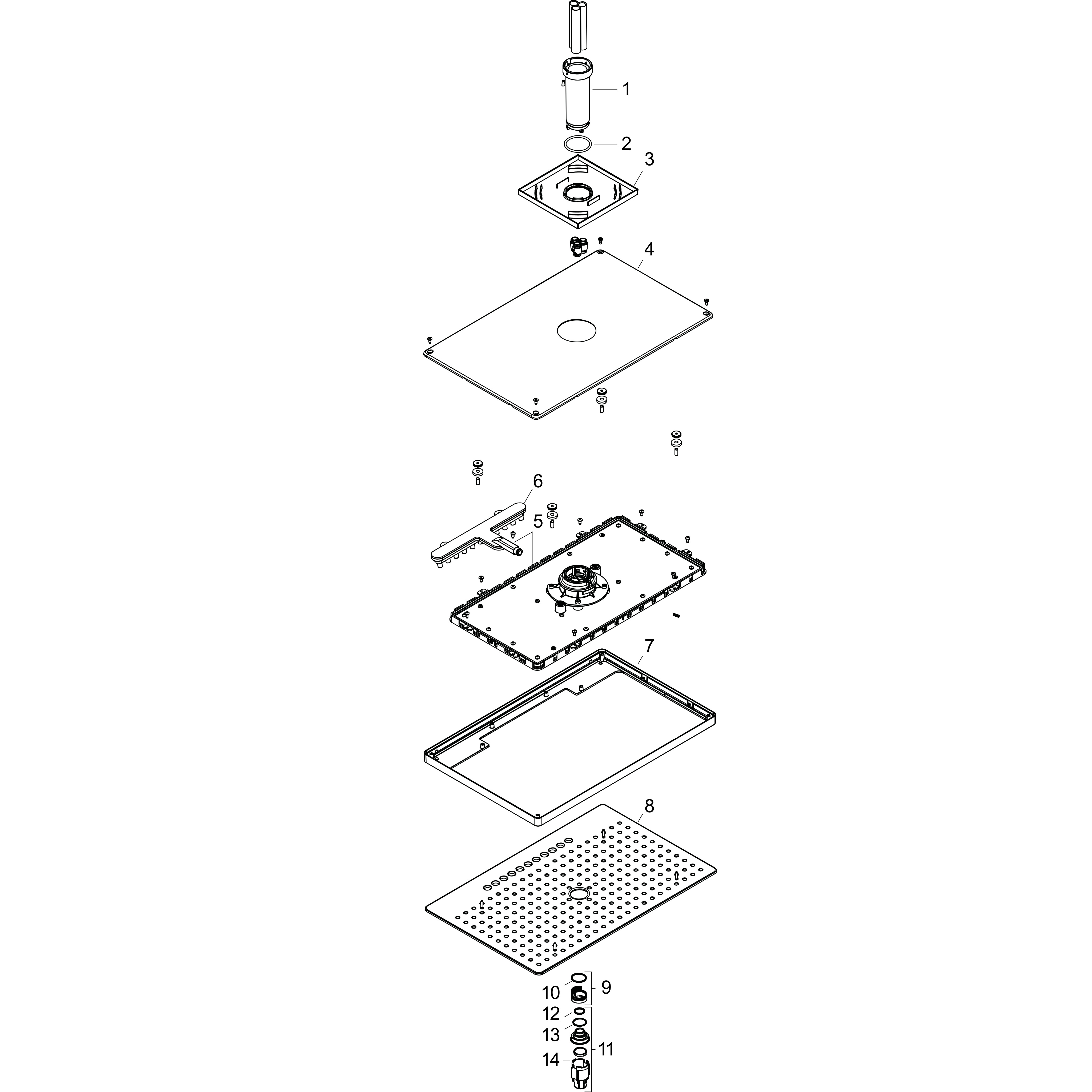 hansgrohe Piiloasennushana hansgrohe 24016400 rainmaker yläsuihku