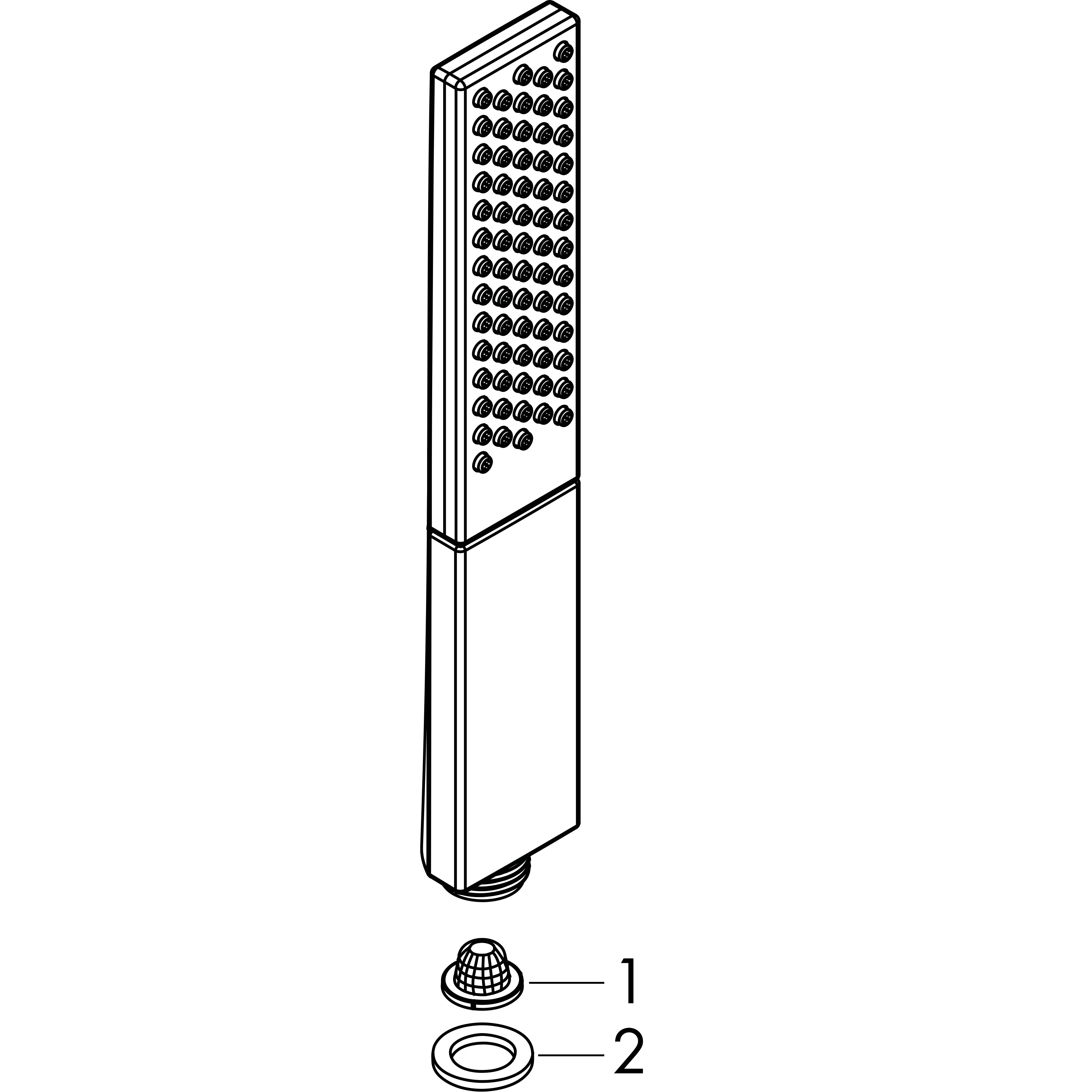 hansgrohe Handdusch hansgrohe 26866000 rainfin 100 1jet cr