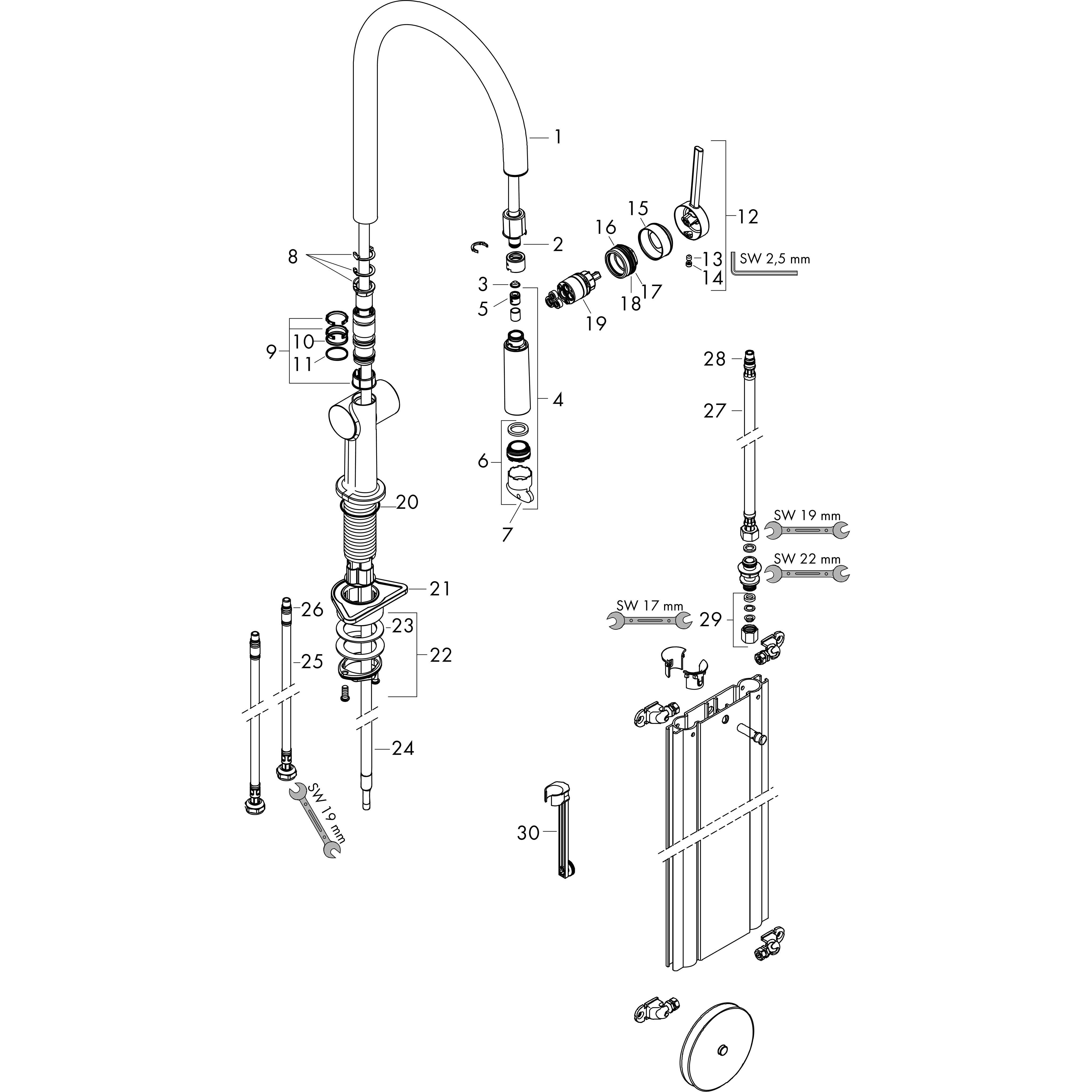 hansgrohe Keittiöhana hansgrohe 72848000 talism54 210 1jet uv