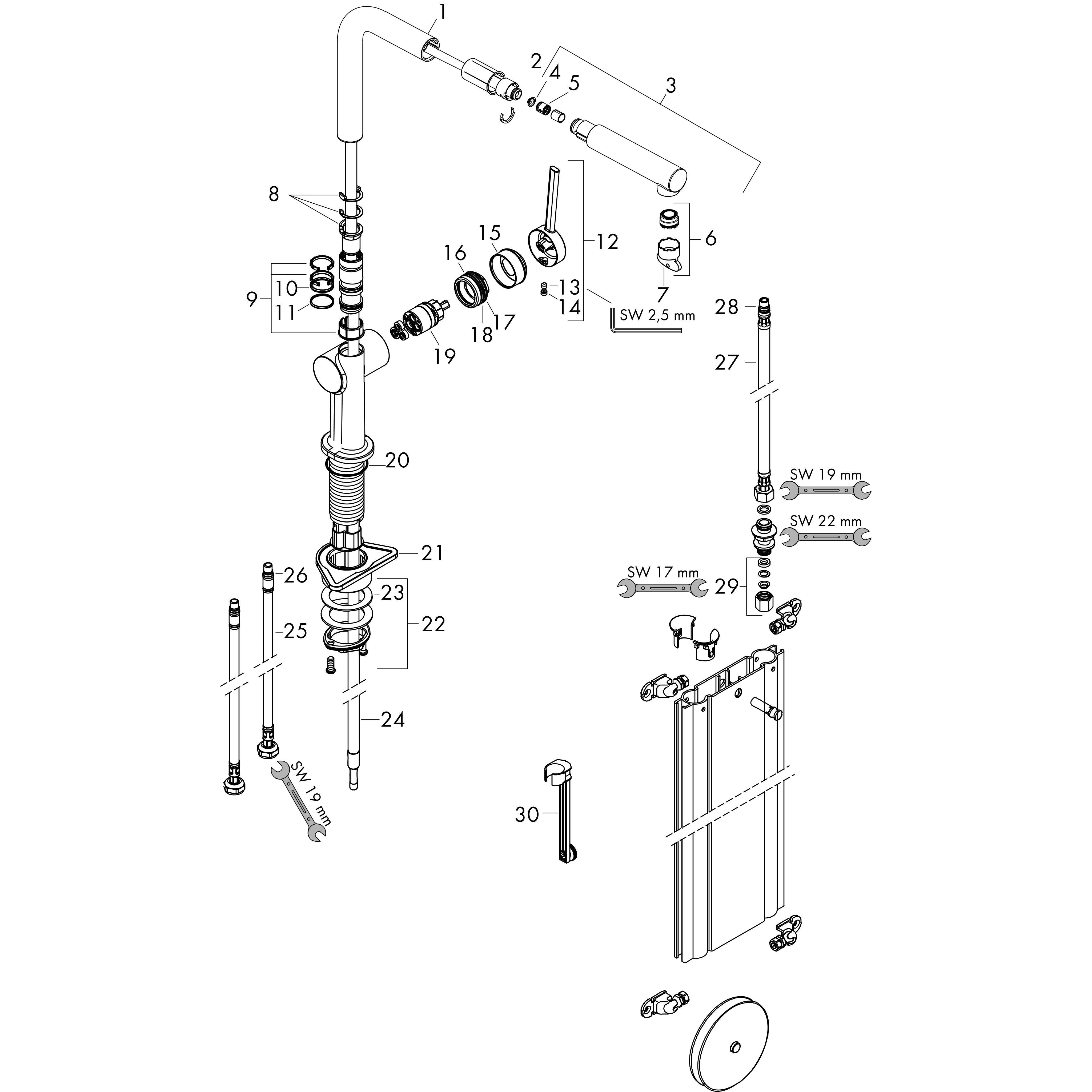 hansgrohe Kitchen mixer hansgrohe 72849000 talism54 270 1jet po