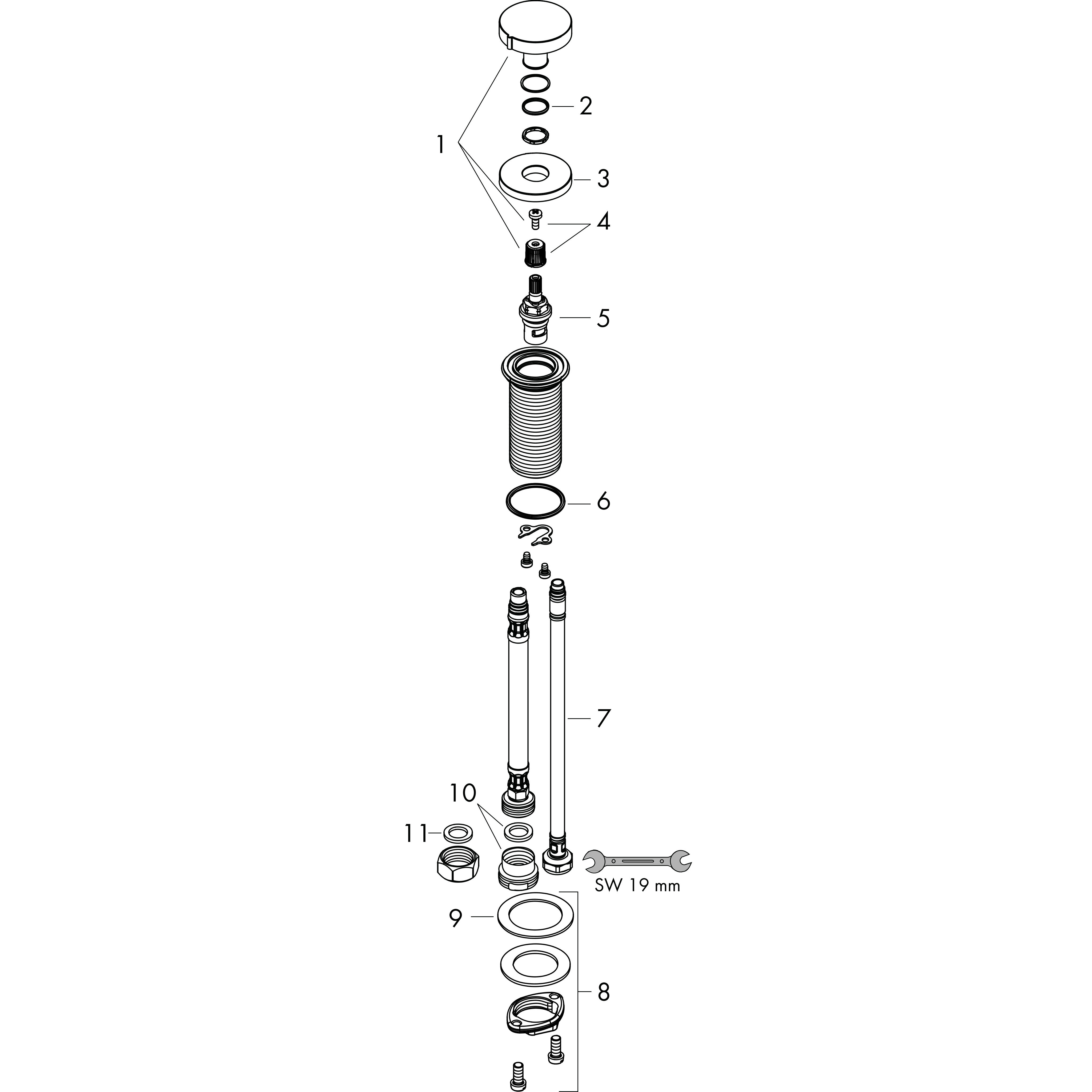 hansgrohe Pesukoneventtiili hansgrohe 72841800 tasoon rst