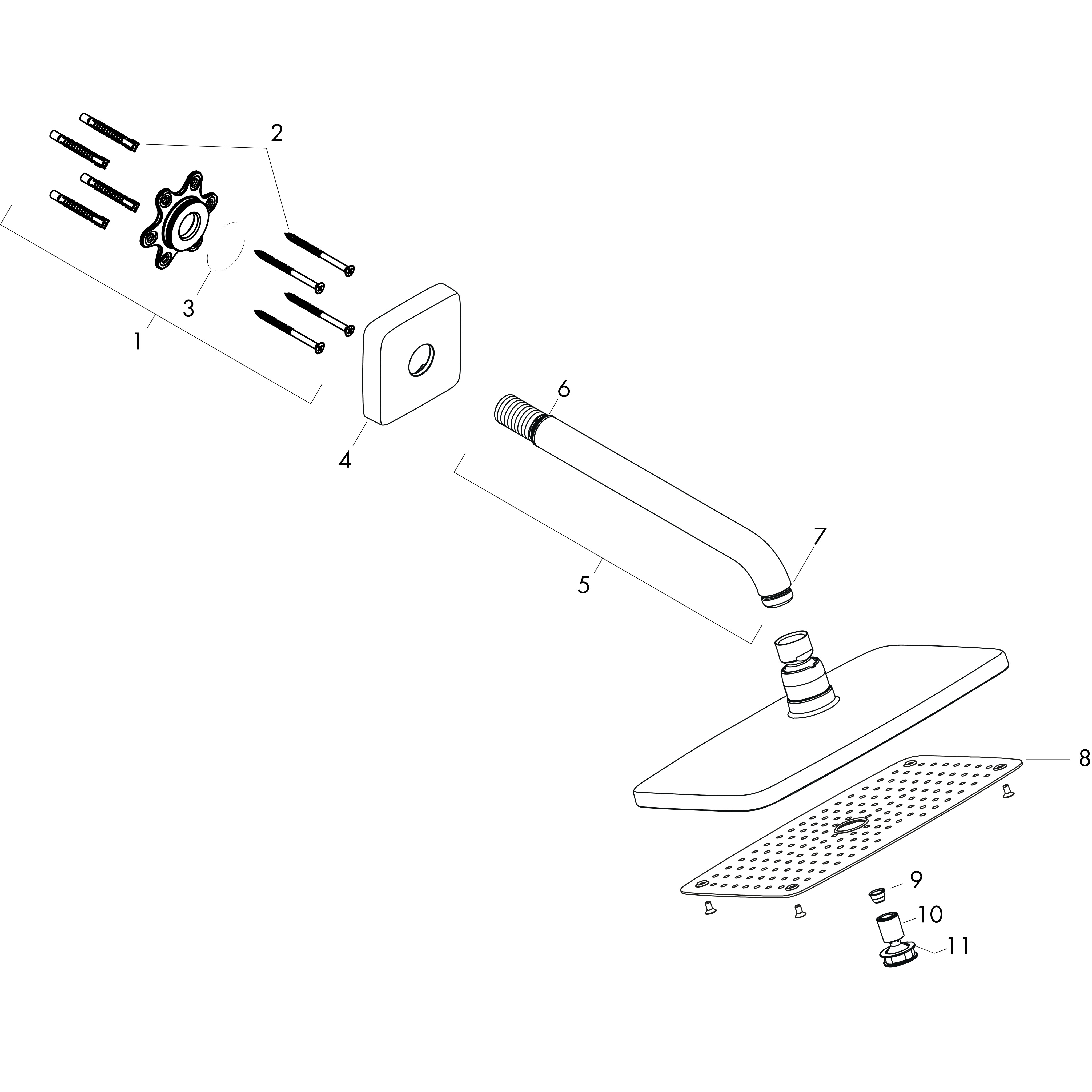 hansgrohe Yläsuihku hansgrohe 27371000 raindance
