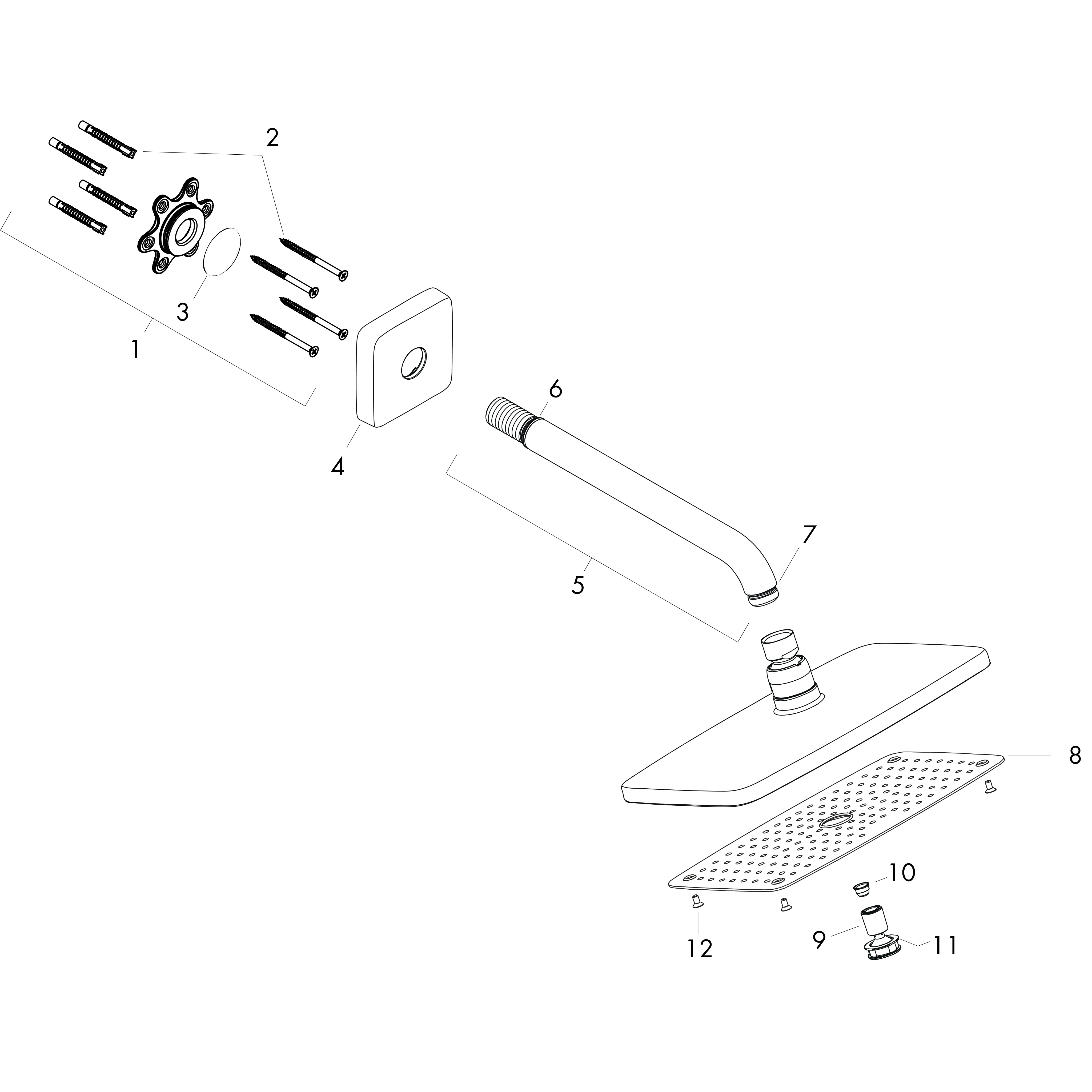 hansgrohe Overhead shower hansgrohe 27375000 raindance