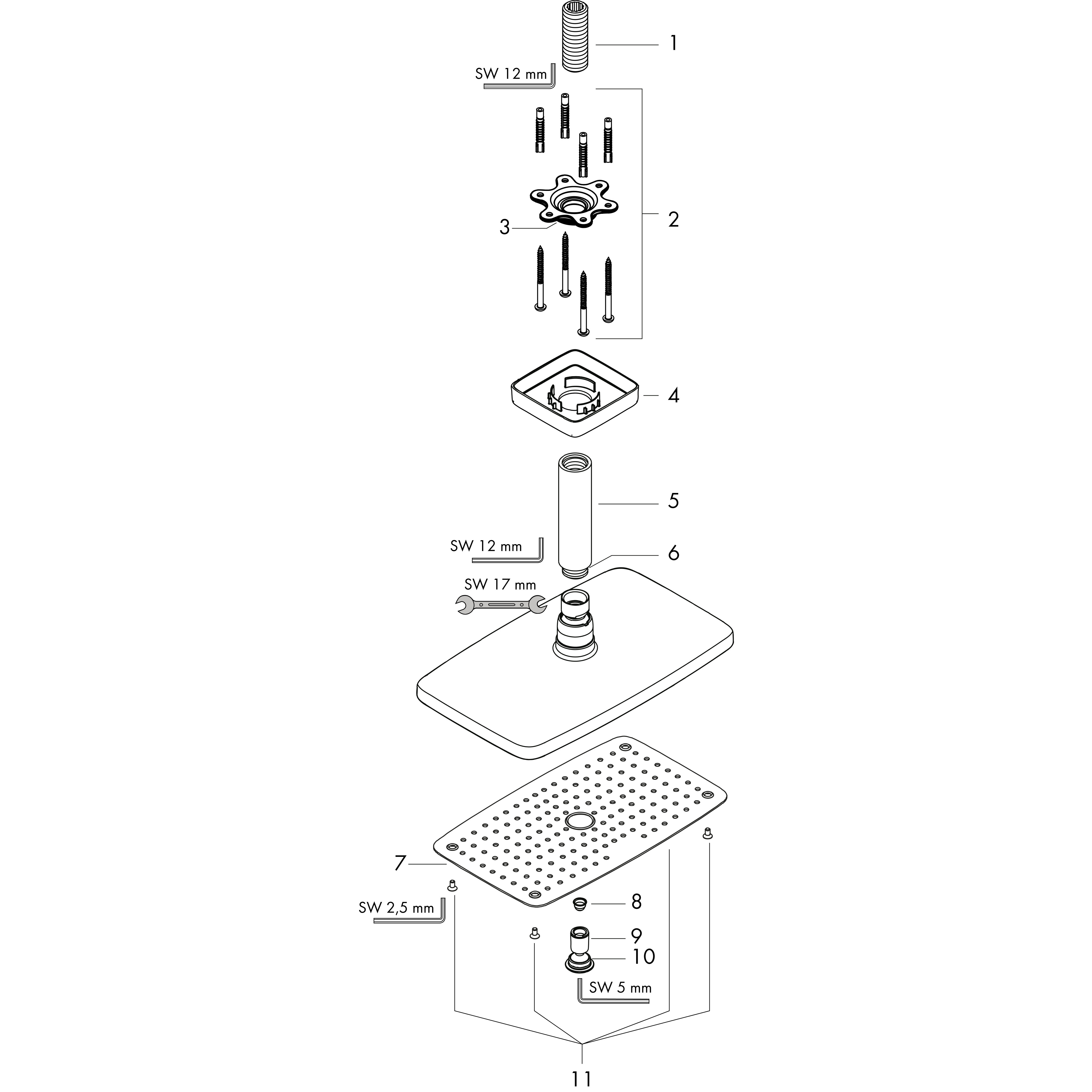 hansgrohe Yläsuihku hansgrohe 27381000 raindance
