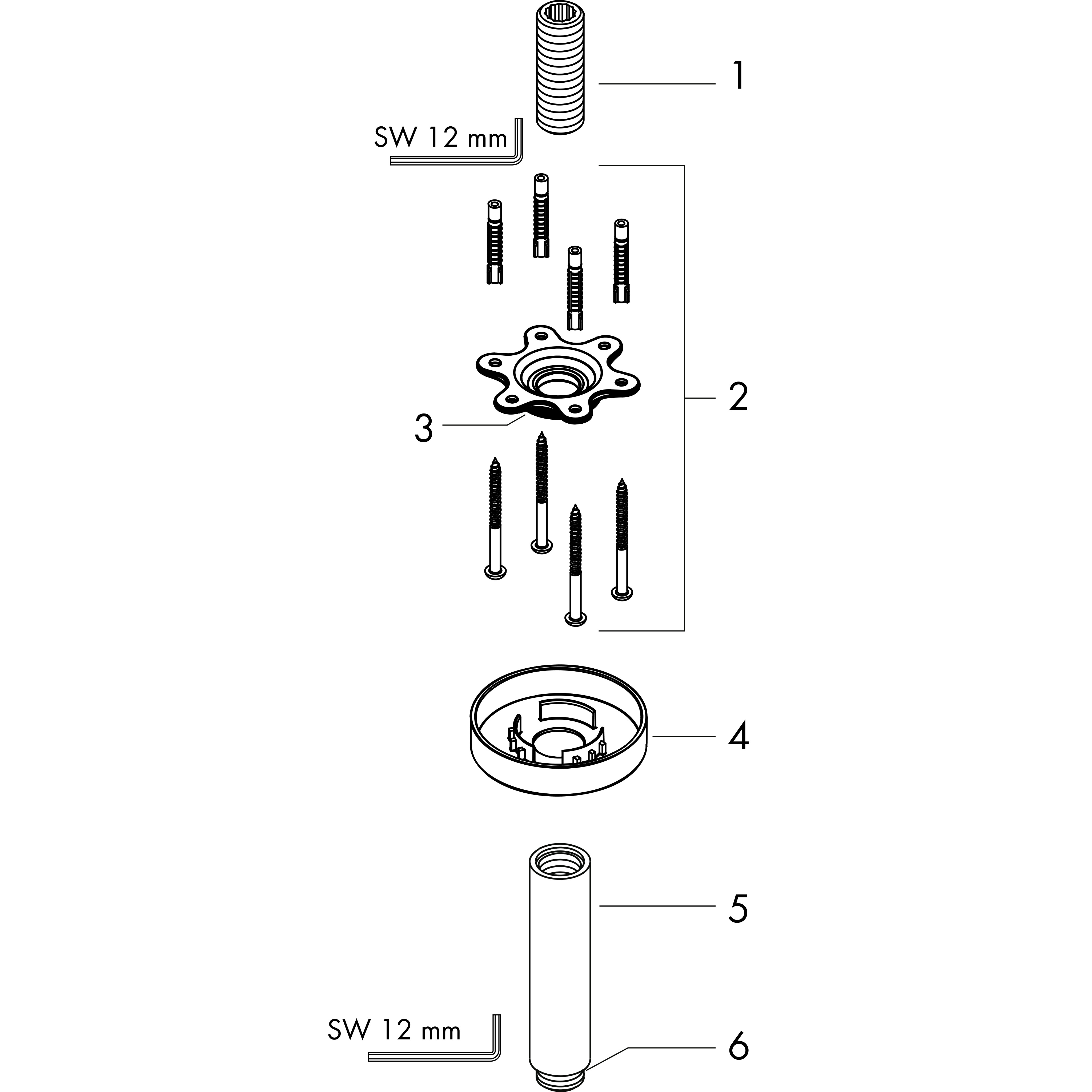 hansgrohe Piiloasennushana hansgrohe 27393000 suihkuputki s 100