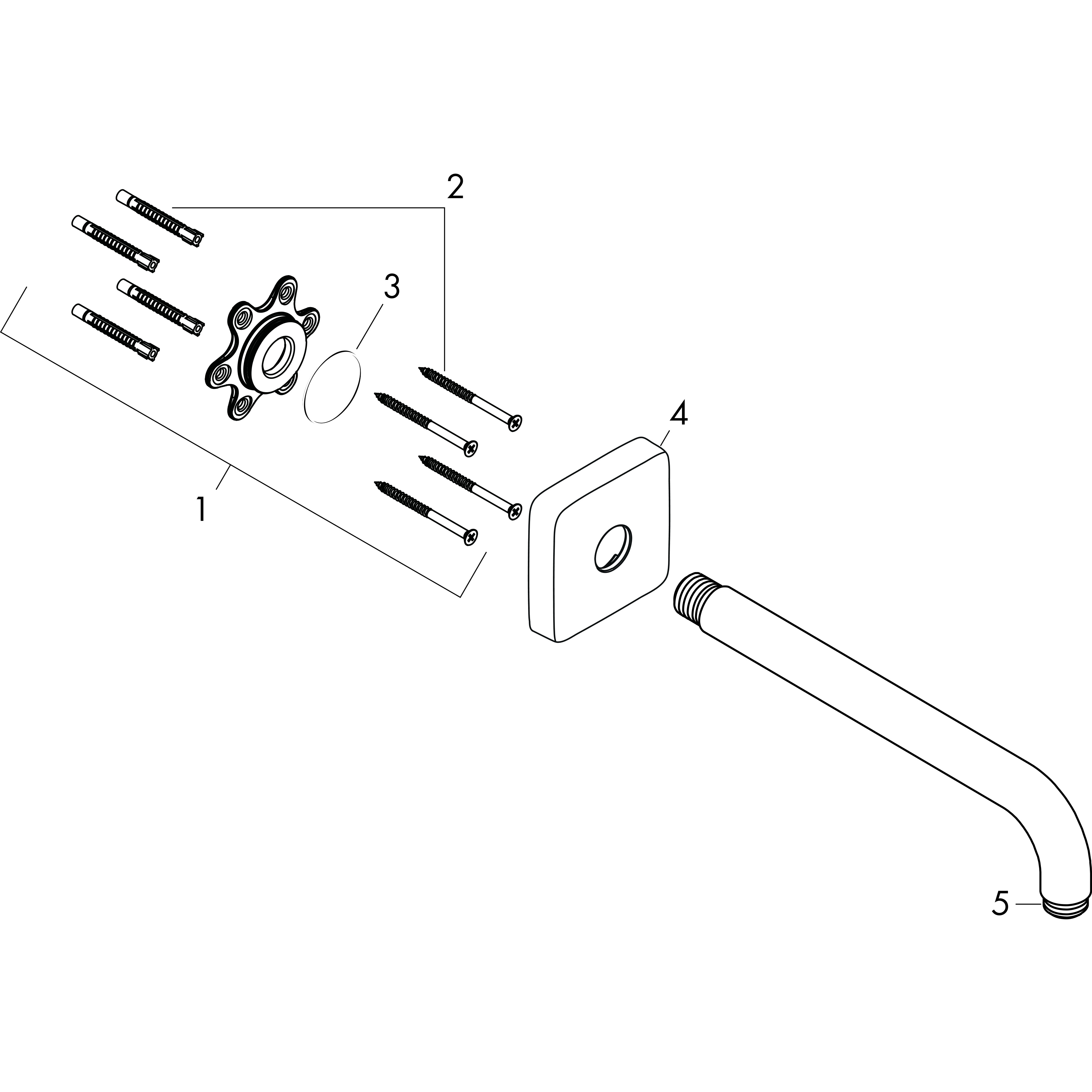 hansgrohe Concealed tap hansgrohe 27446000 shower pipe wall e390