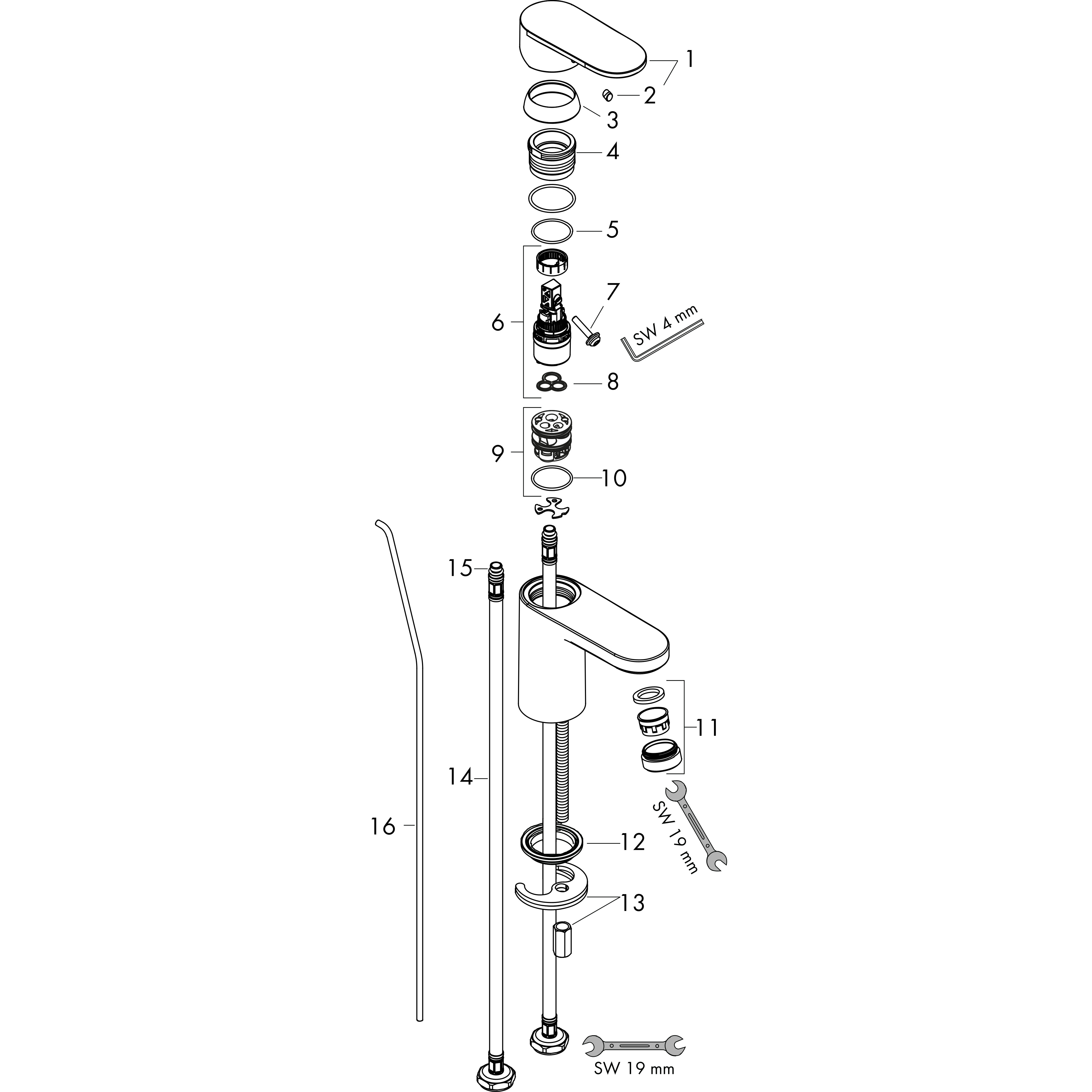 hansgrohe Tvättställblandare hansgrohe vernis blend 70 coolstart ms