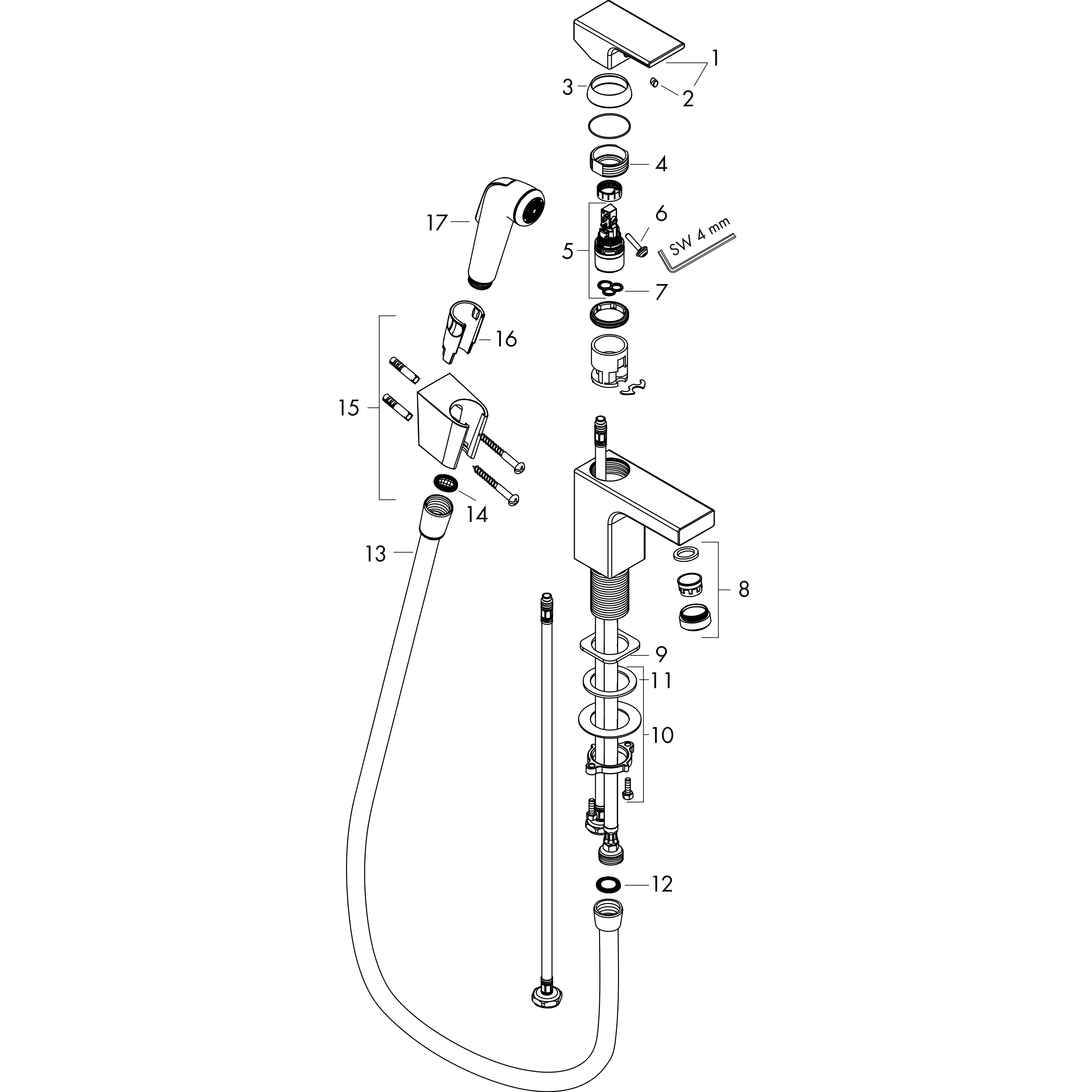 hansgrohe Tvättställblandare hansgrohe vernis shape krom