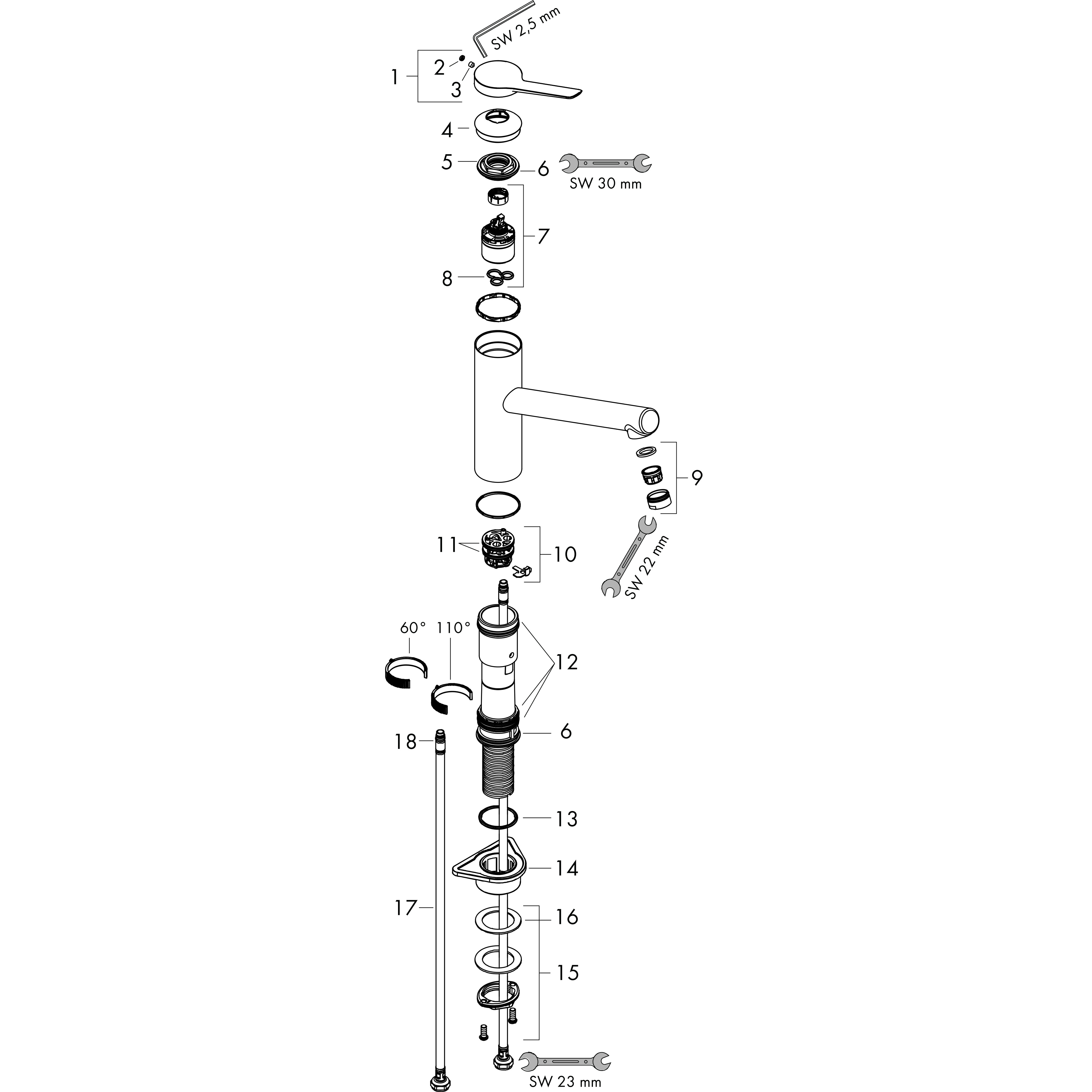 hansgrohe Kitchen mixer hansgrohe 74813000 zesis m33 150