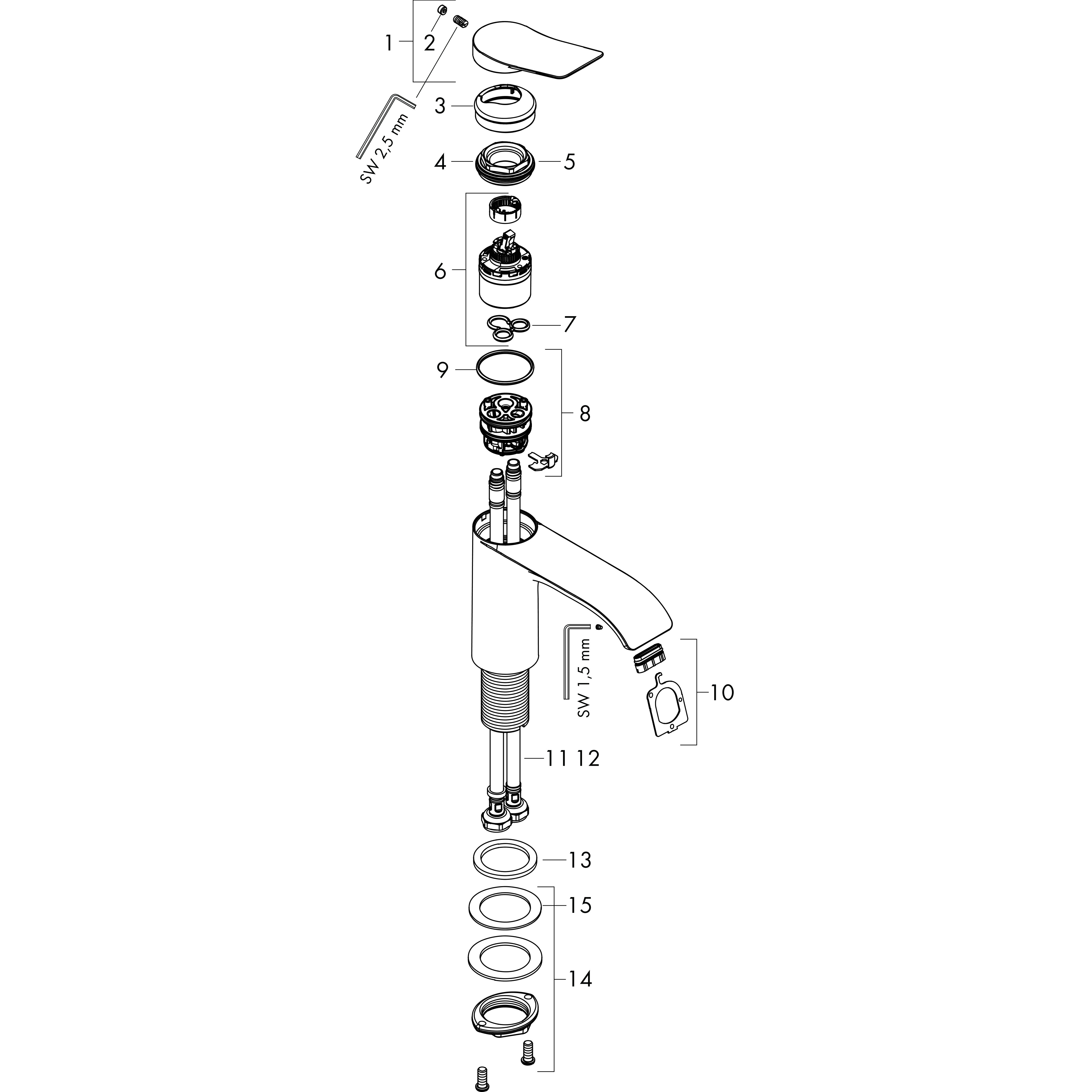 hansgrohe Tvättställblandare hansgrohe vivenis 110 cools.ut.b. ms
