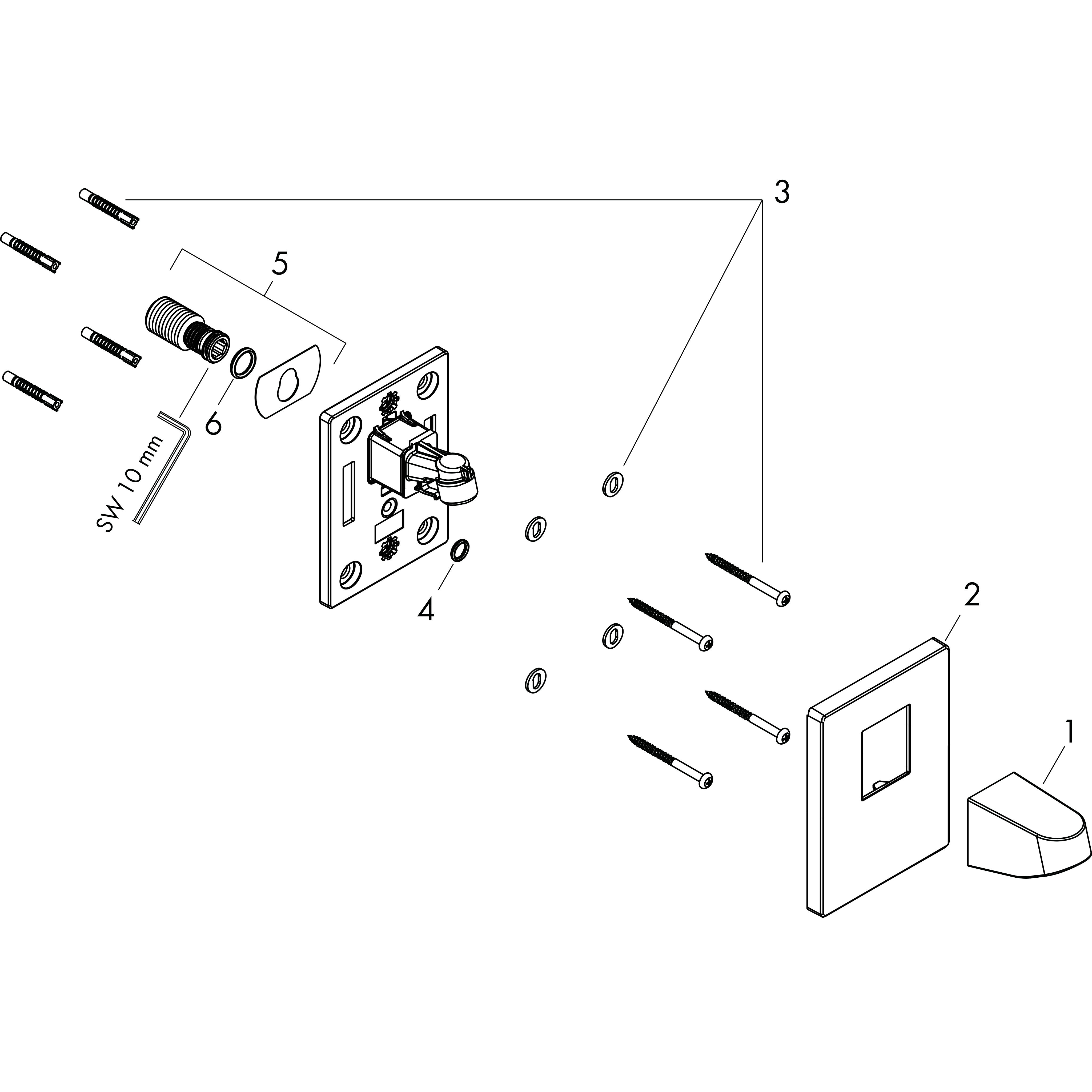 hansgrohe Inbygnad ventil hansgrohe pulsify for ohs 105 m.sva