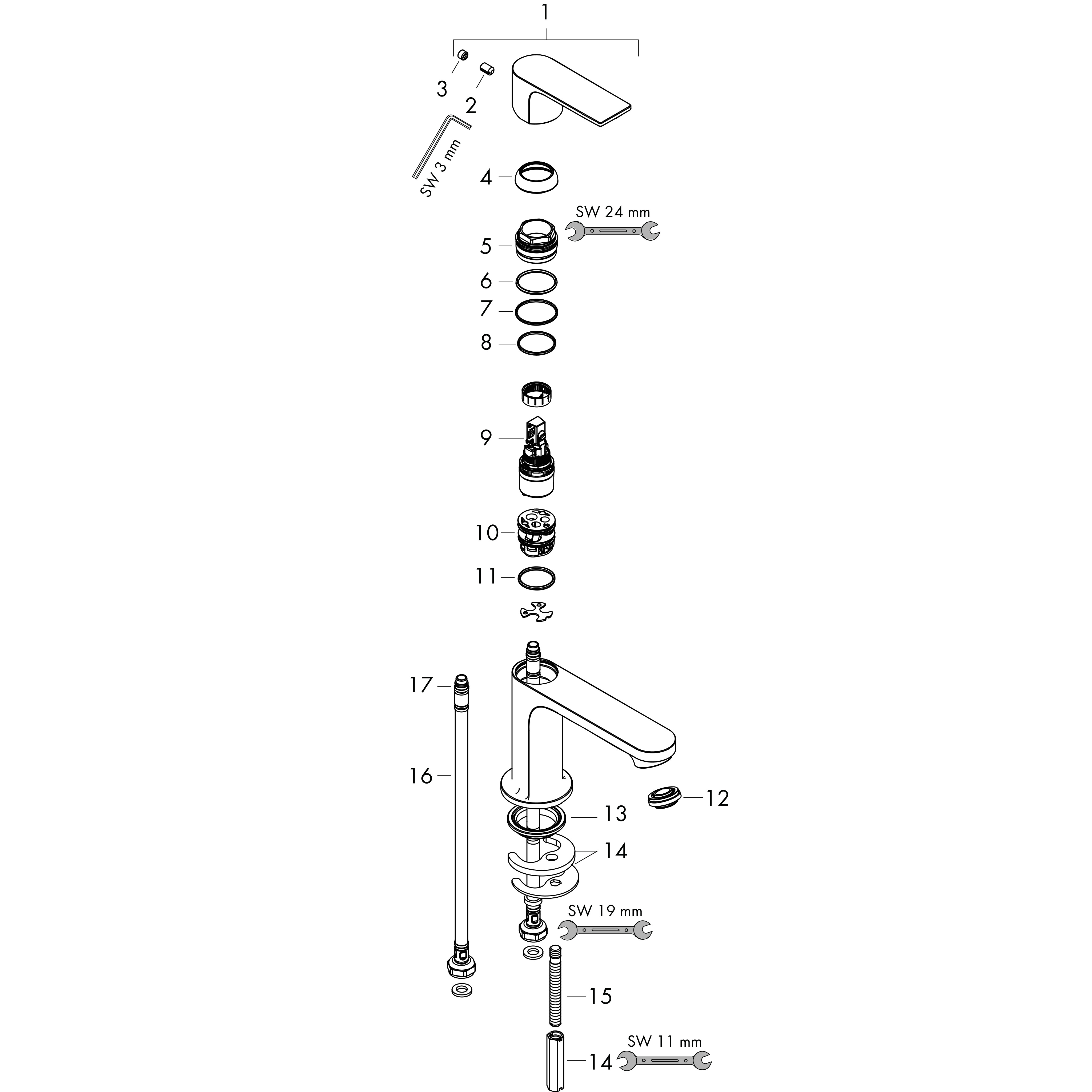 hansgrohe Pesuallashana hansgrohe 72543670 rebris e 80 musta