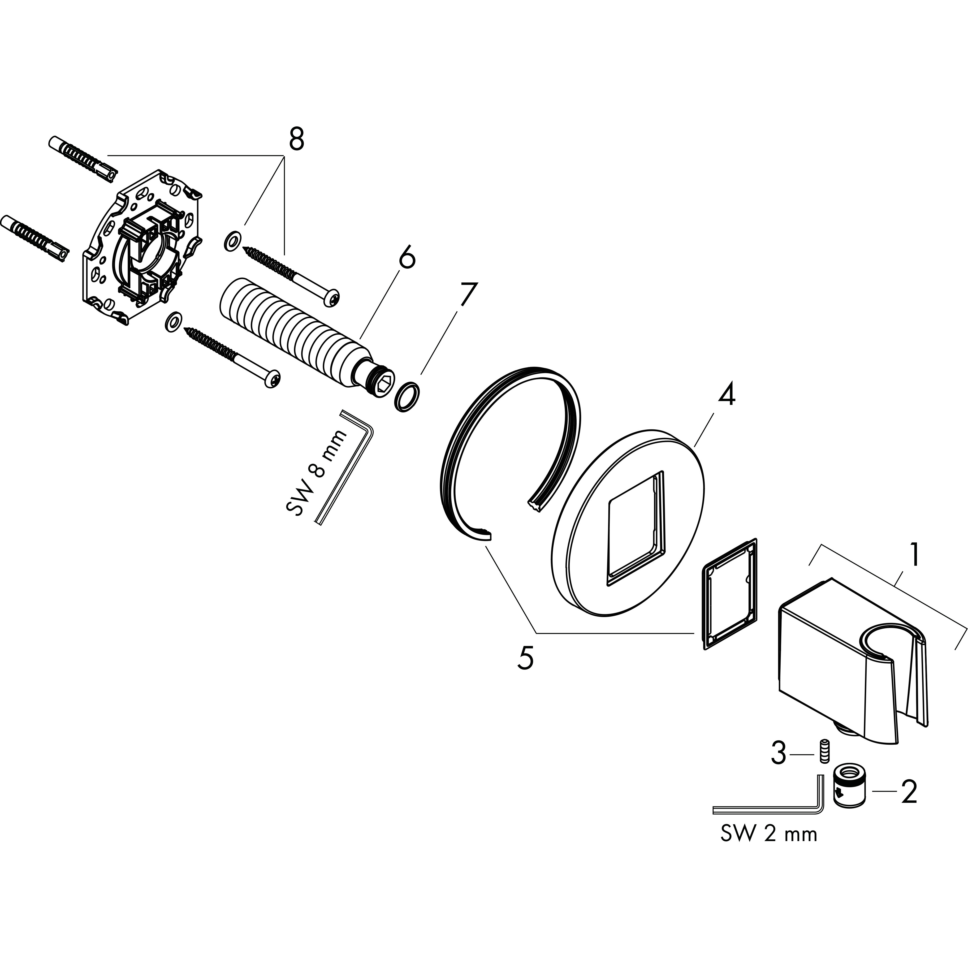 hansgrohe Duschhållare hansgrohe 26888700 fixfit s valk