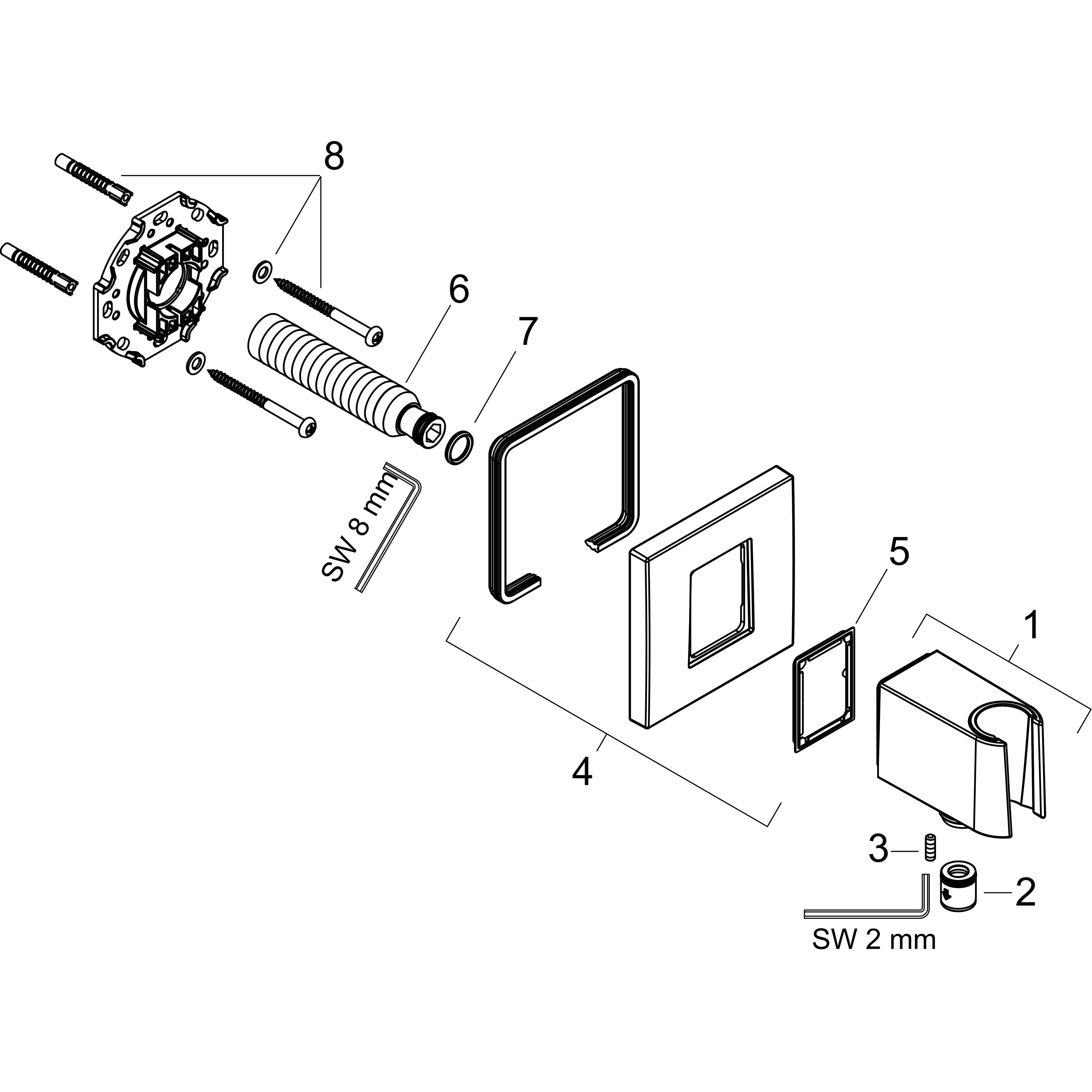 hansgrohe Seinäliitin hansgrohe 26889140 fixfit e pronssi