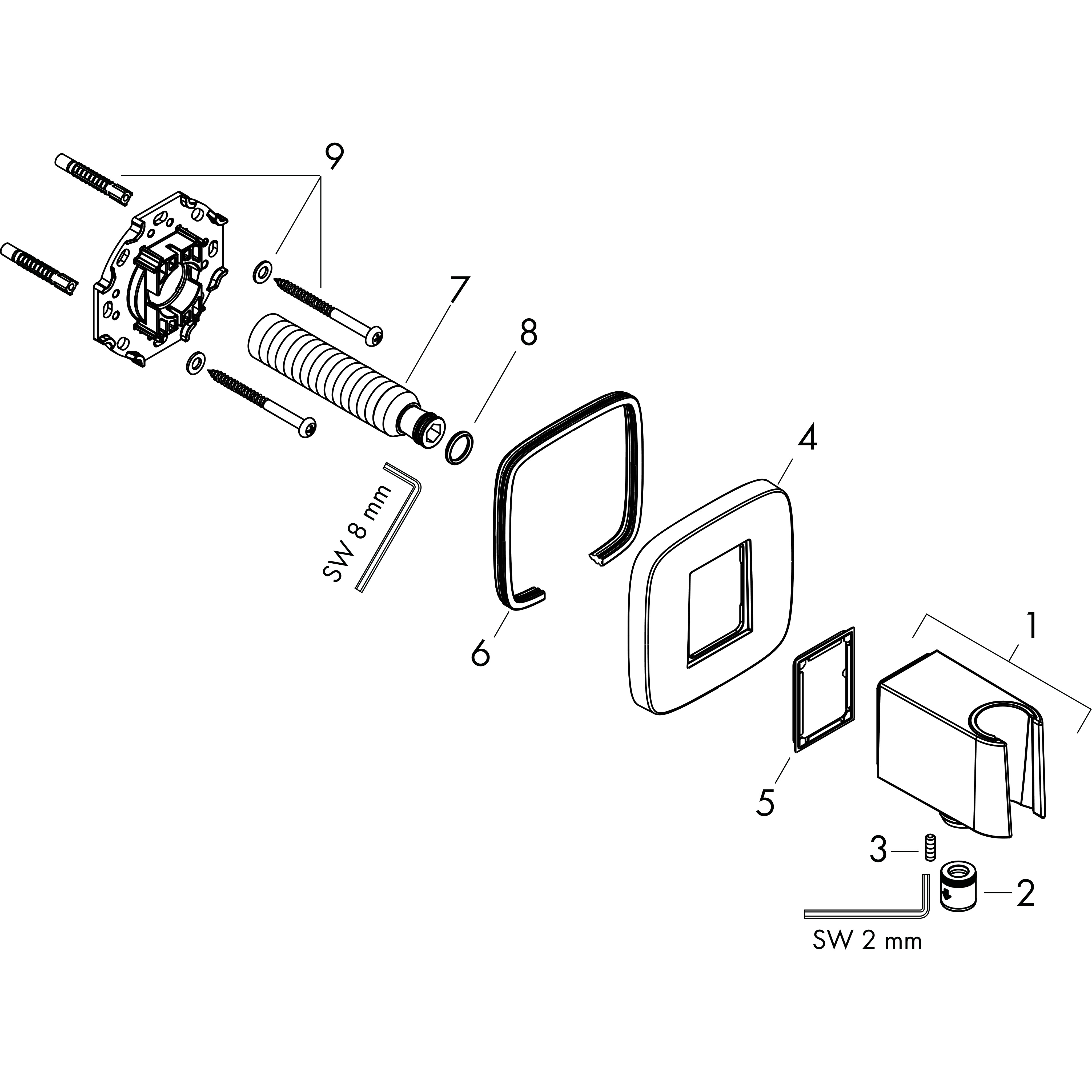 hansgrohe Seinäliitin hansgrohe 26887000 fixfit q kromi