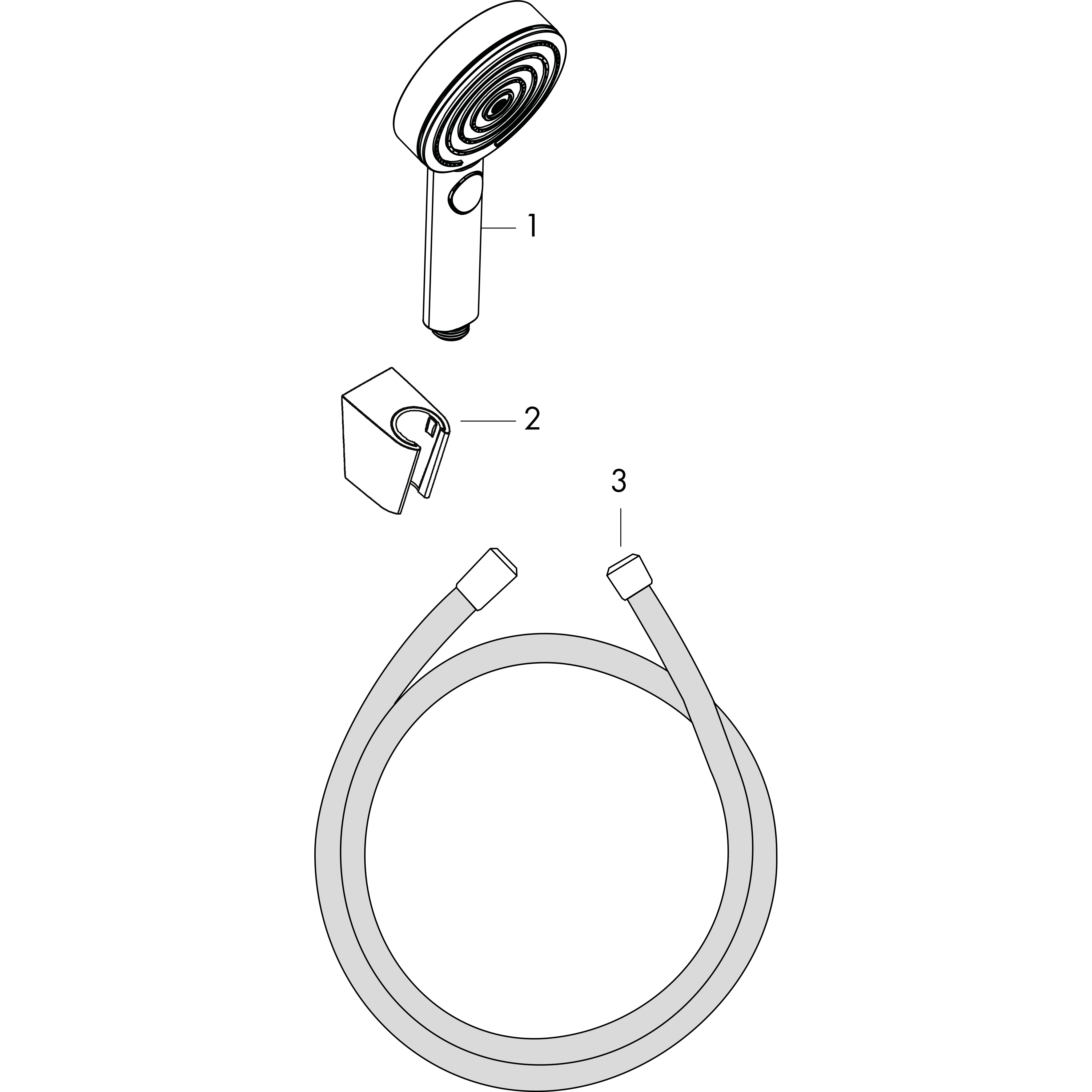 hansgrohe Hand shower set hansgrohe pulsify 105 3j 1,60m chrom