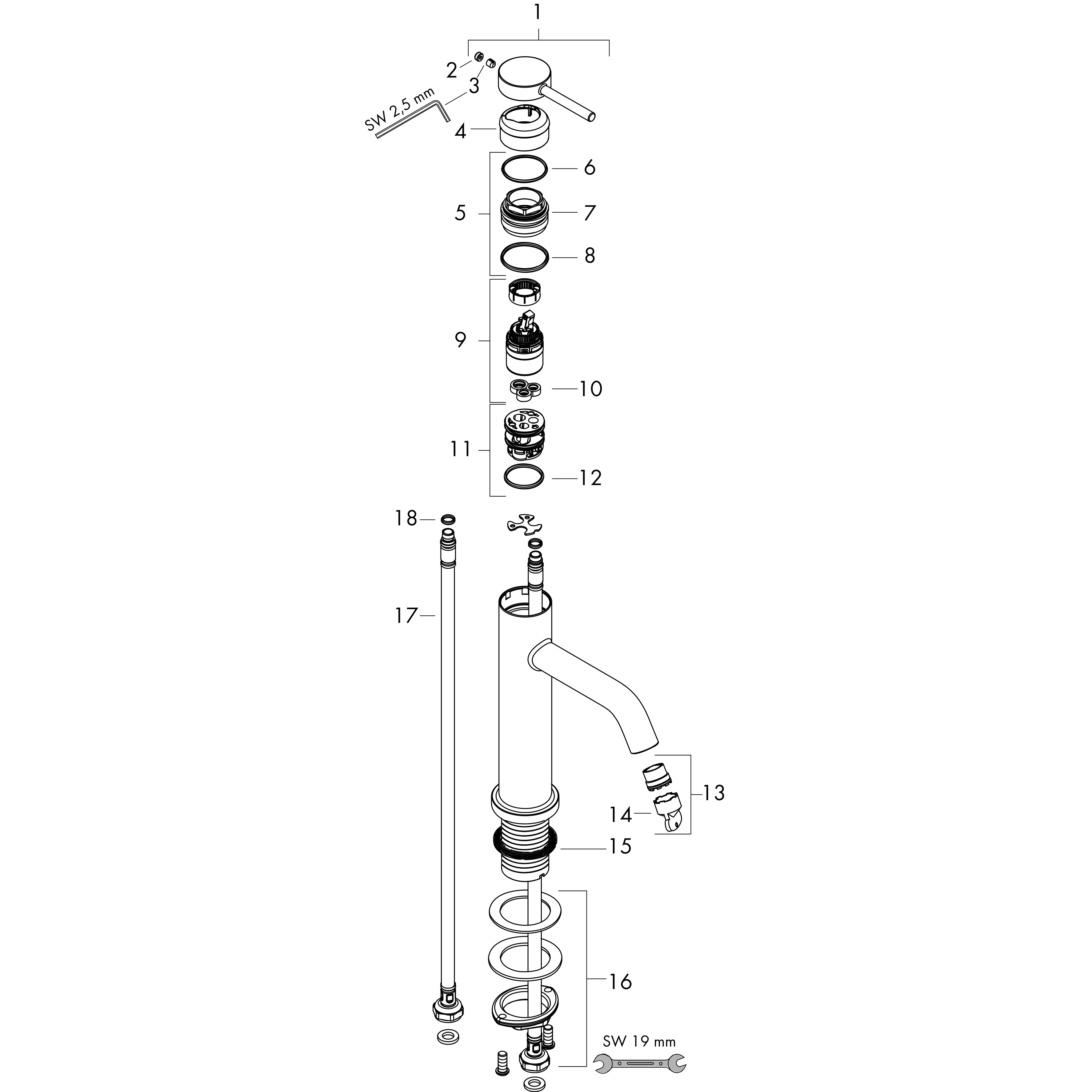 hansgrohe Pesuallashana hansgrohe 73311000 tecturis s 110 kromi