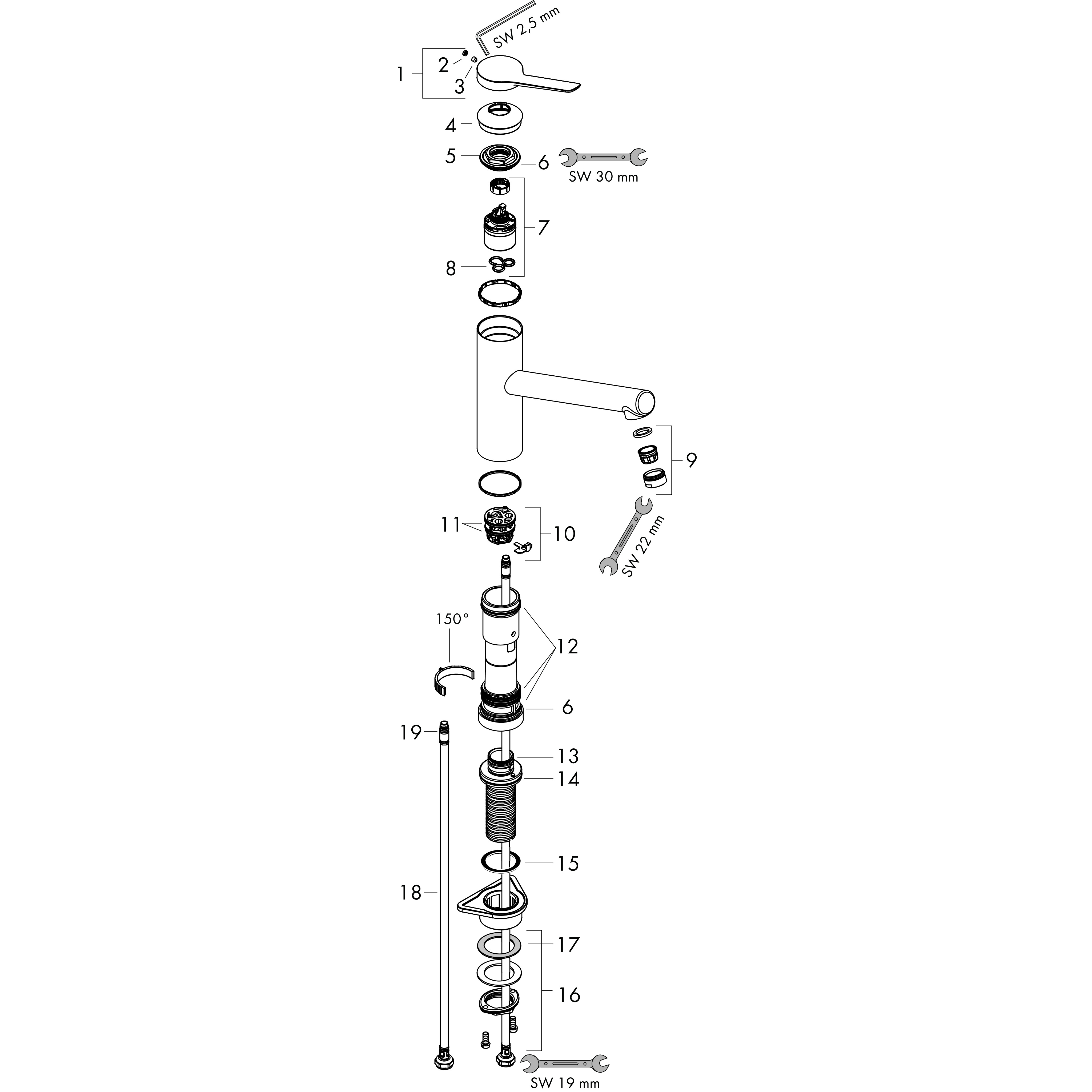 hansgrohe Keittiöhana hansgrohe 74805000 zesis m33 150 1j krom