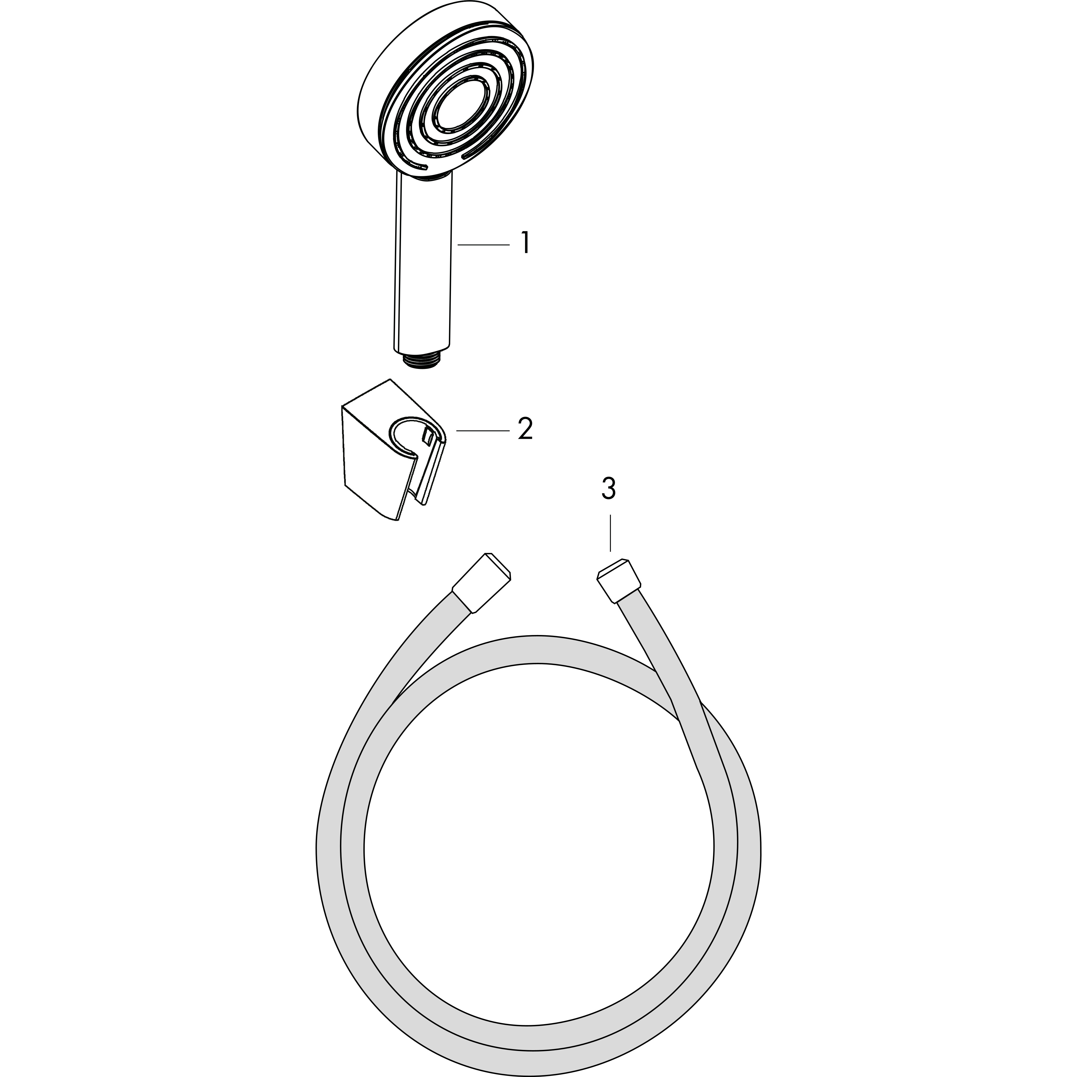 hansgrohe Hand shower set hansgrohe pulsify 105 1j 1,25m chrom