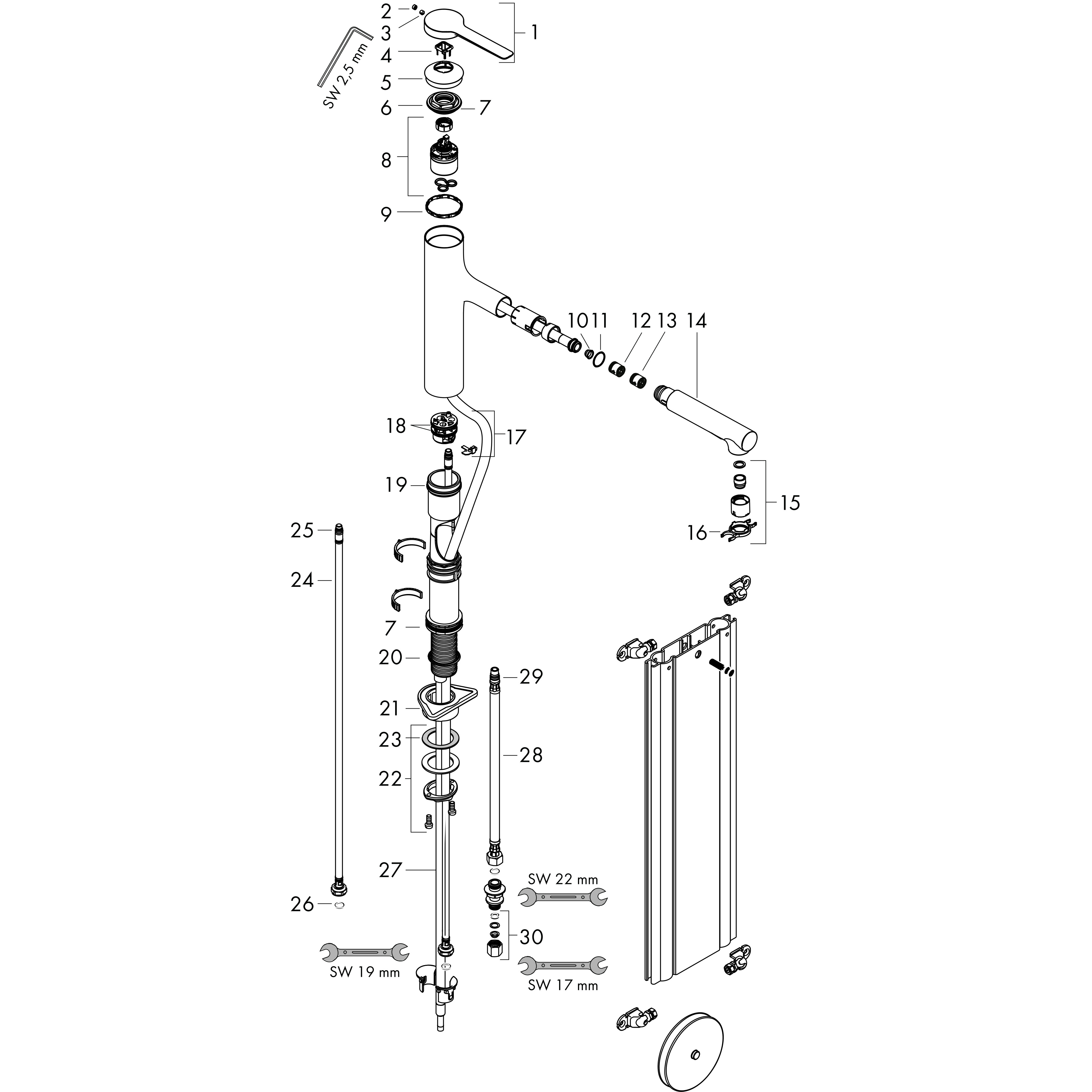 hansgrohe Keittiöhana hansgrohe 74823800 zesis 160 sbox ter