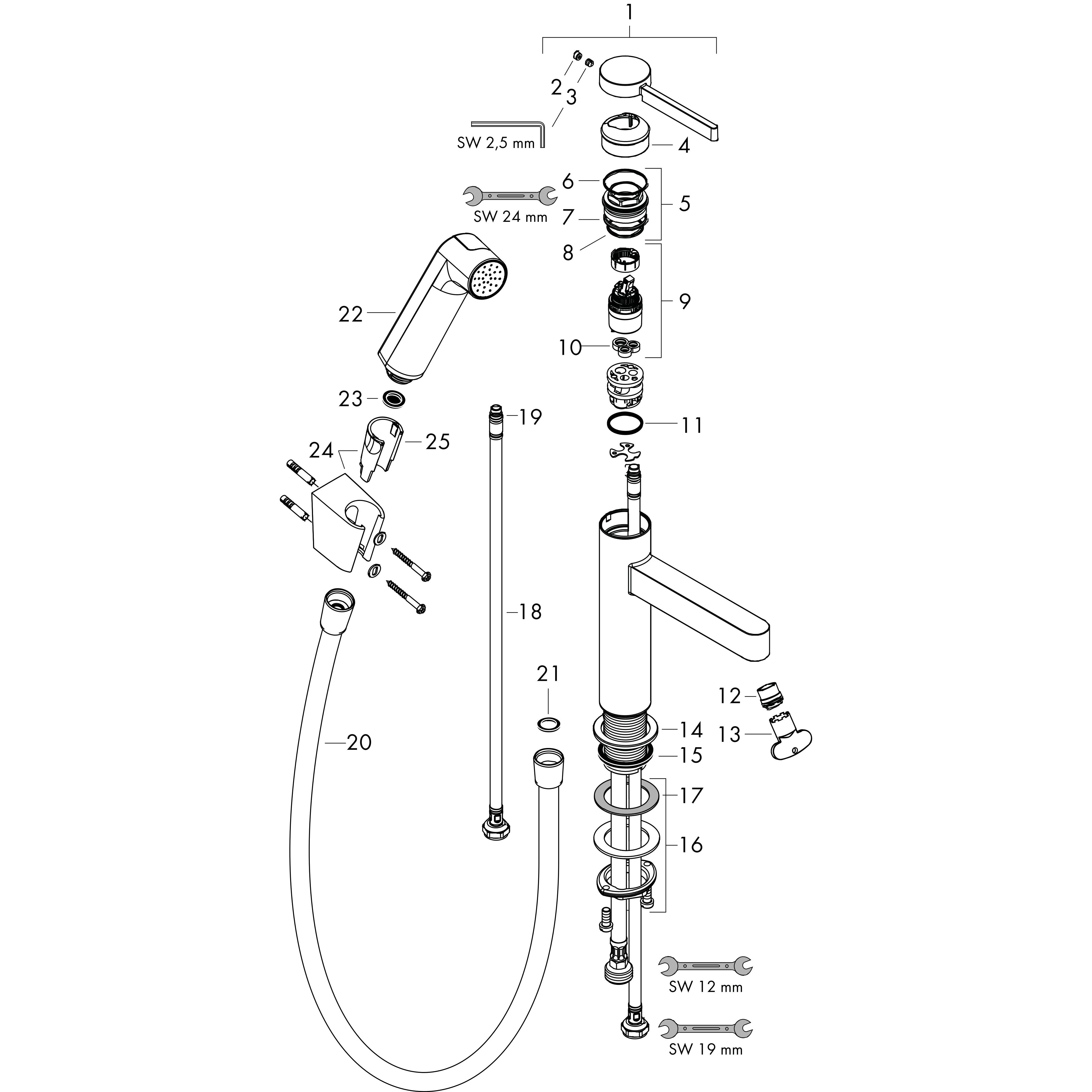 hansgrohe Pesuallashana hansgrohe 76210670 finoris bide 110 must