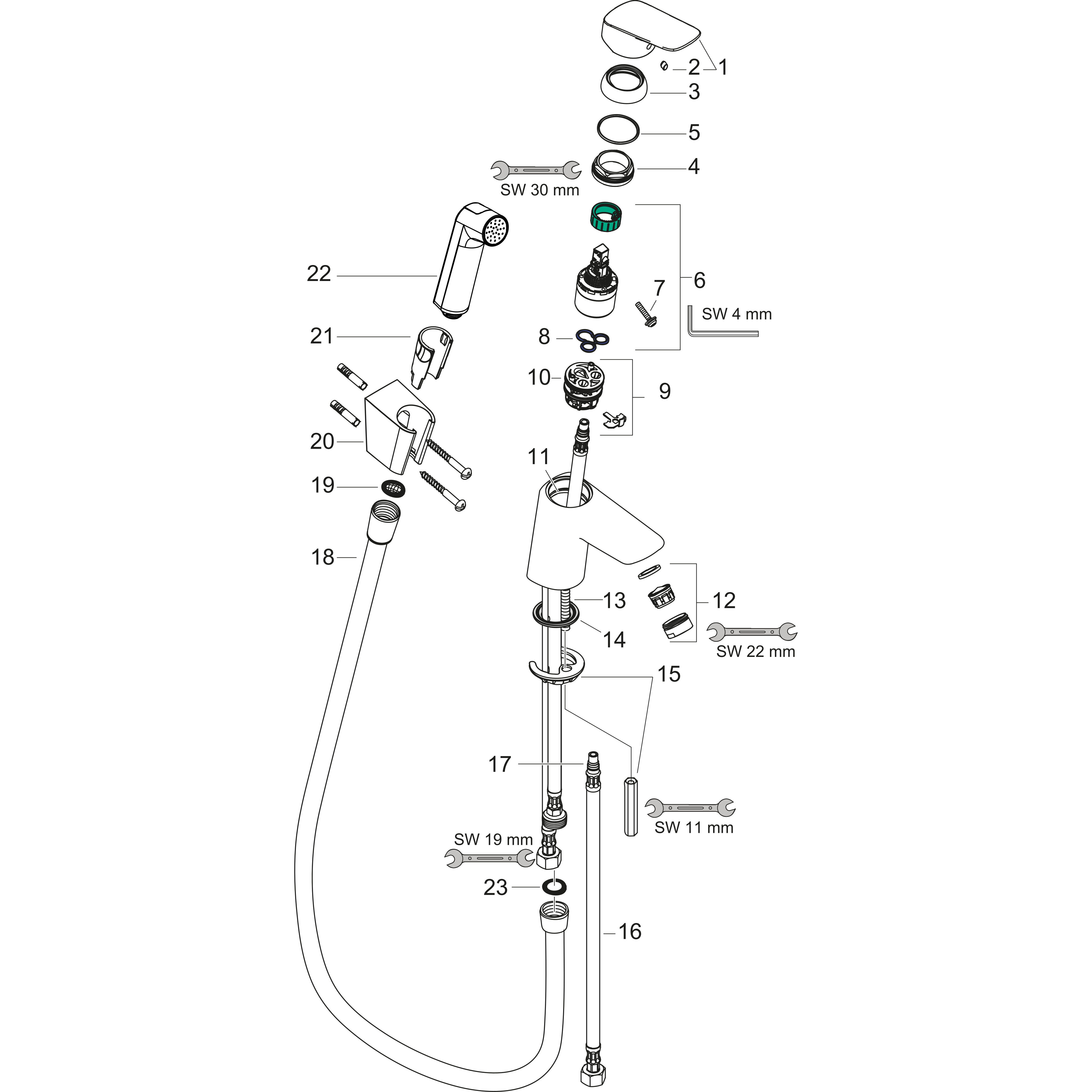 hansgrohe Pesuallashana hansgrohe 71290000 logis 70 bidette