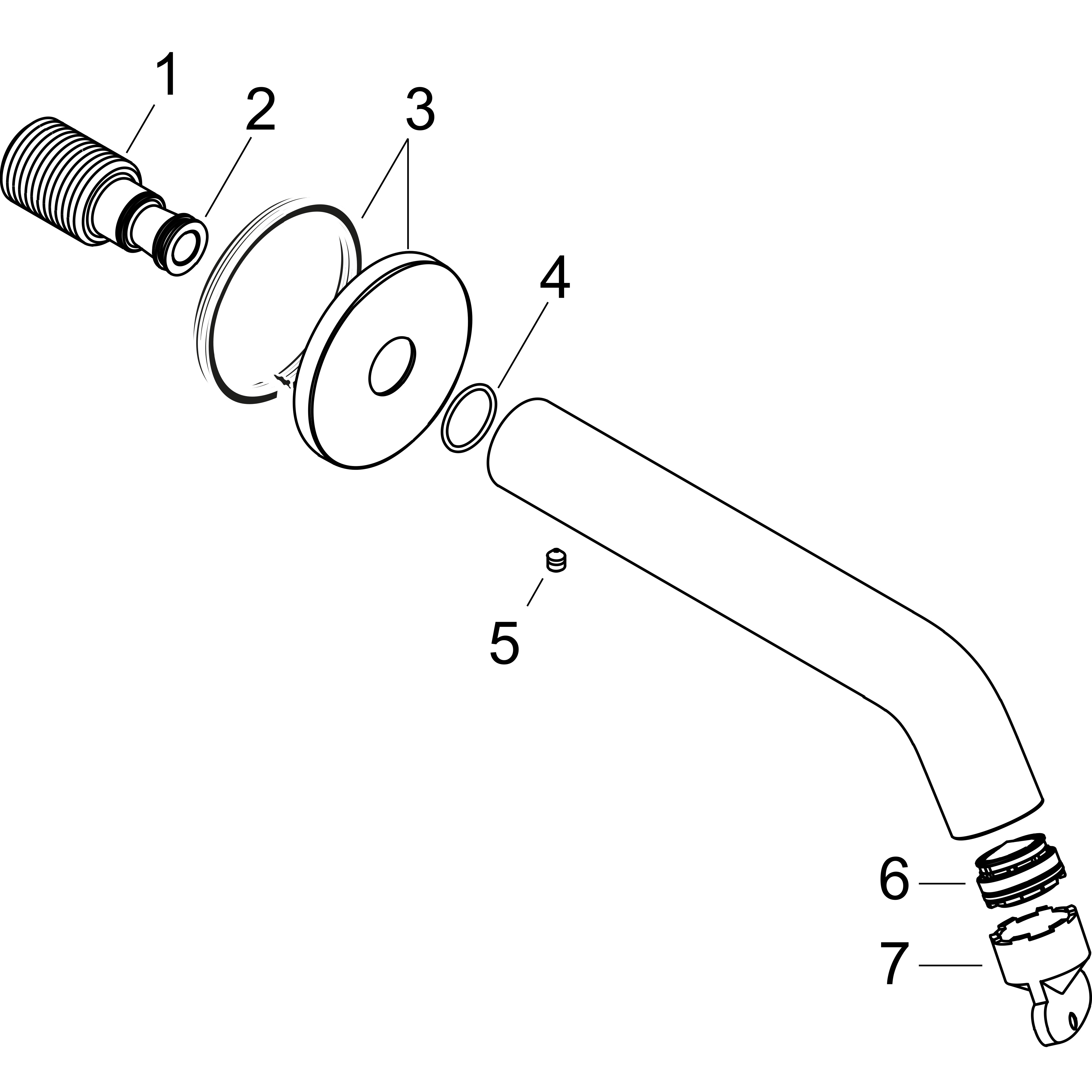 hansgrohe Juoksuputki piilo hansgrohe 73411140 tecturis s g 1/2 198