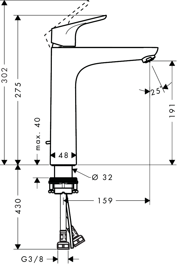 hansgrohe Pesuallashana hansgrohe 31608000 focus