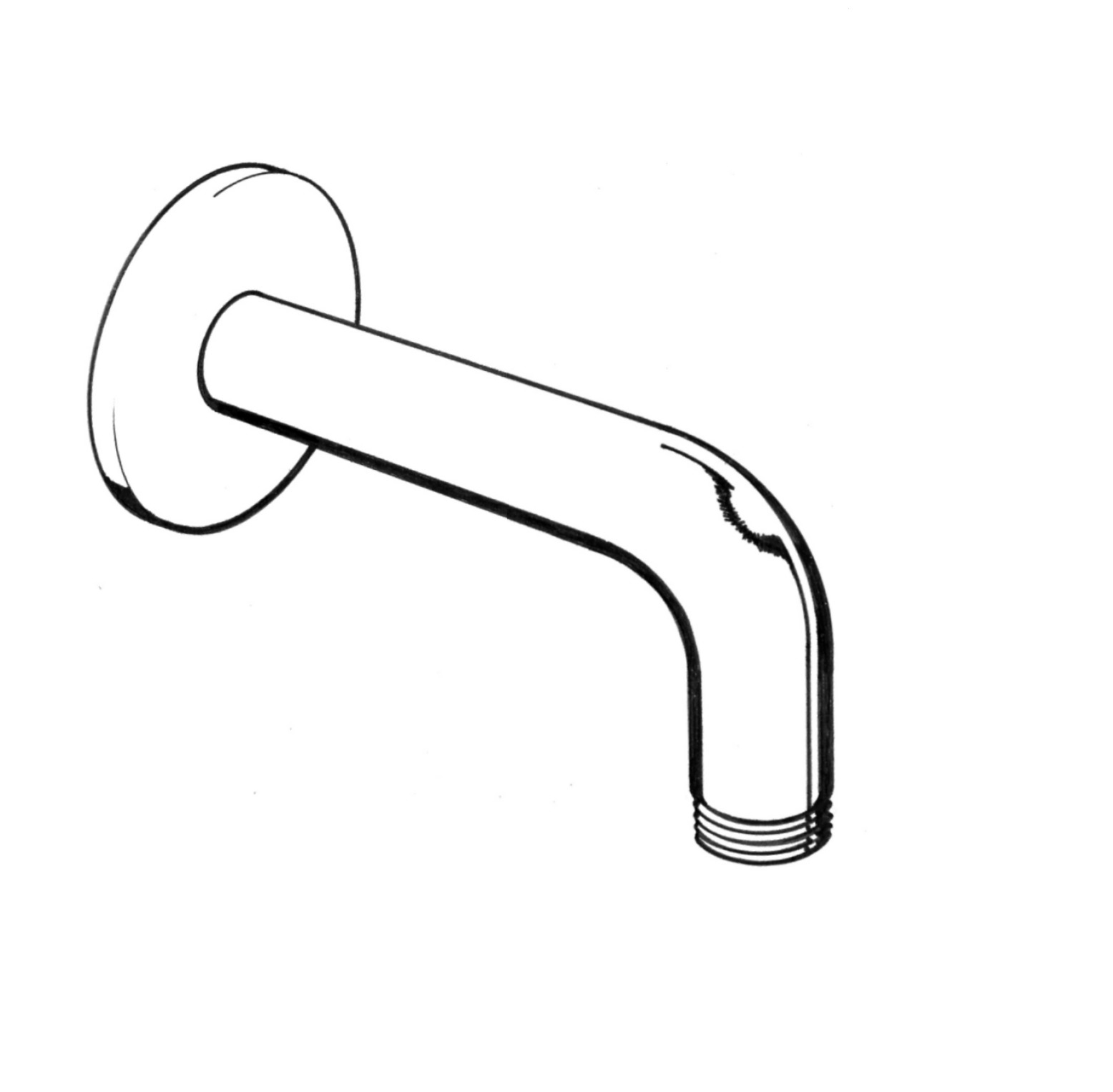 hansgrohe Showerarm hansgrohe 27409000 rd 233mm dn15