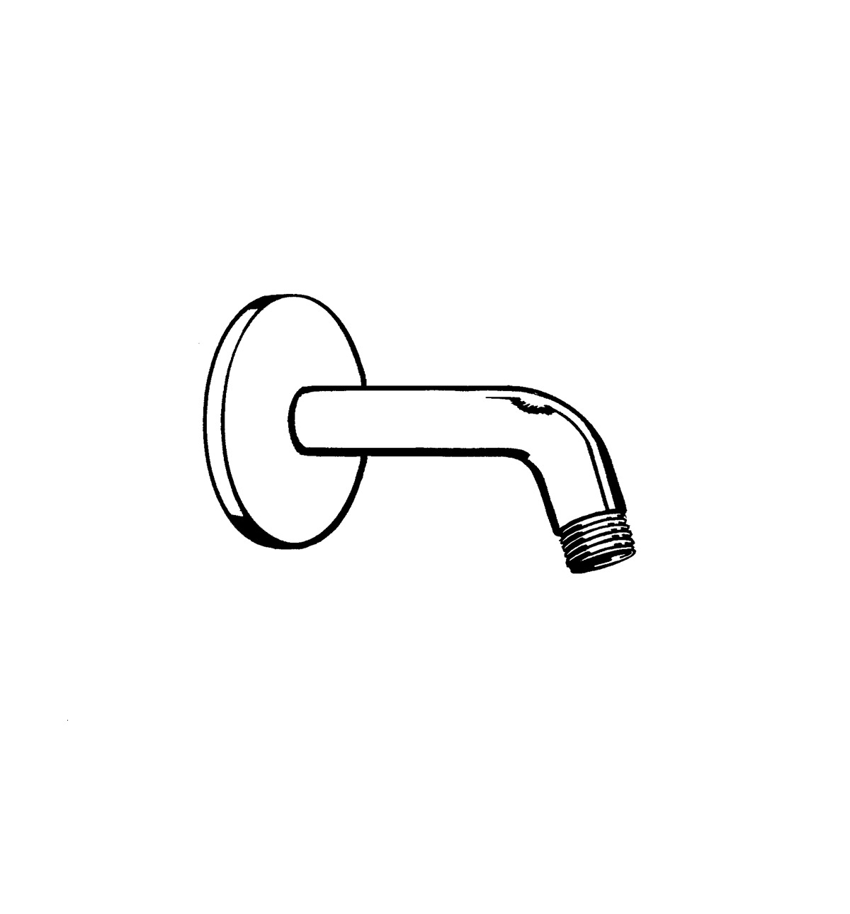 hansgrohe Duschrör hansgrohe 27412000 duscharm 1/2" 230mm/6