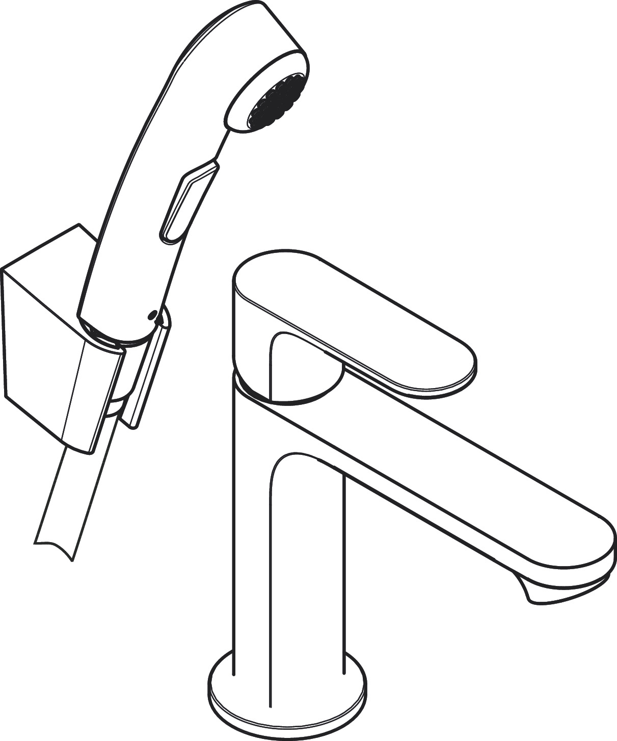 hansgrohe Basin mixer hansgrohe 72215000 rebris s 110 bide chr