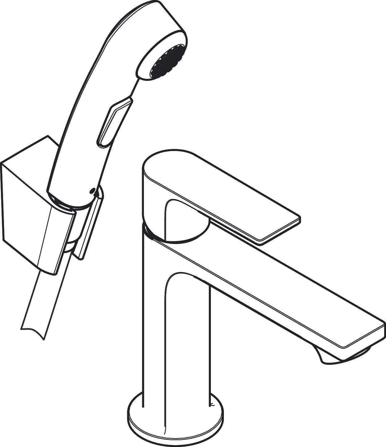 hansgrohe Basin mixer hansgrohe 72216000 rebris e 110 bide chr