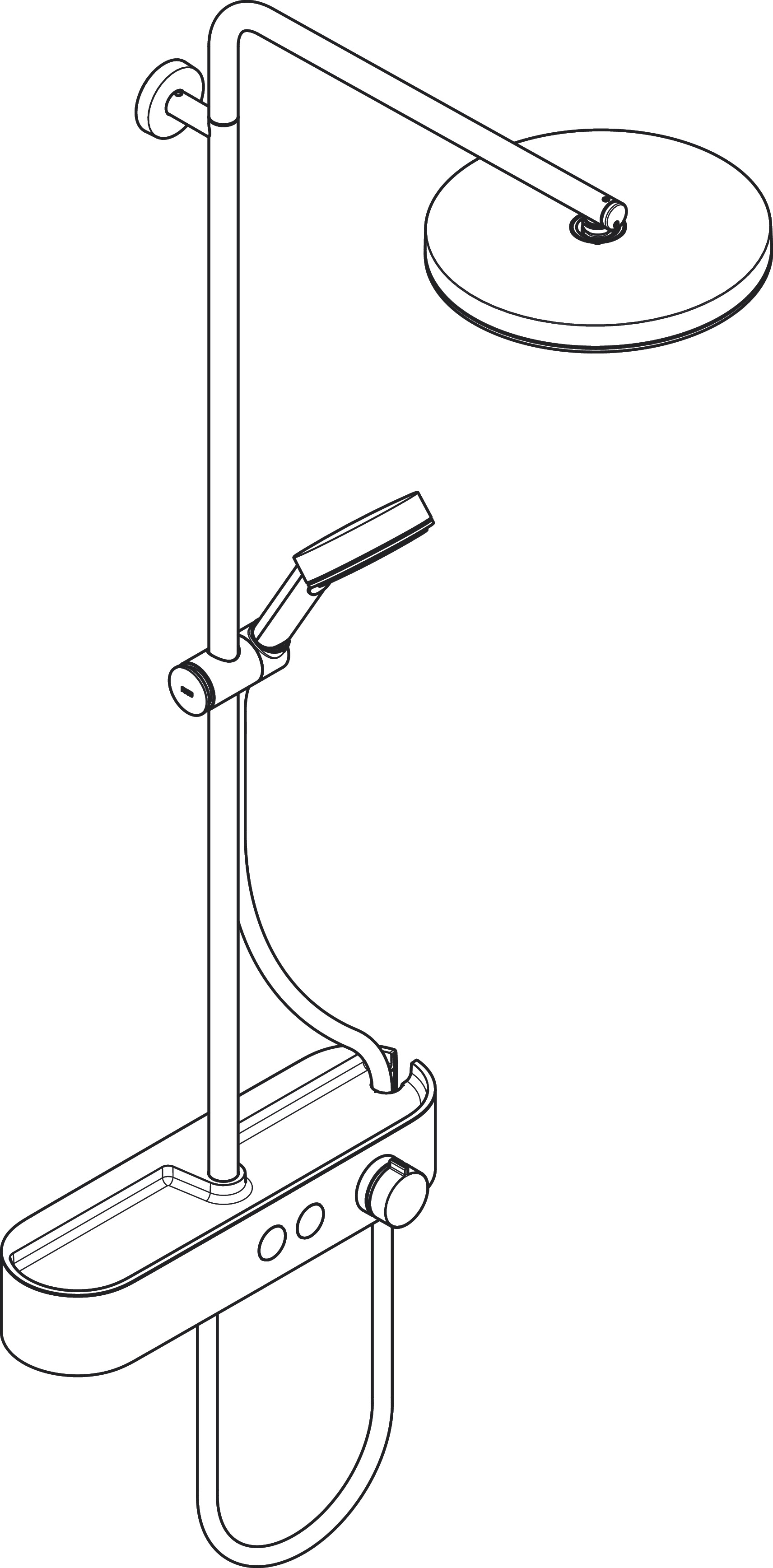 hansgrohe Shower system hansgrohe 24220700 pulsify sp 260 valk