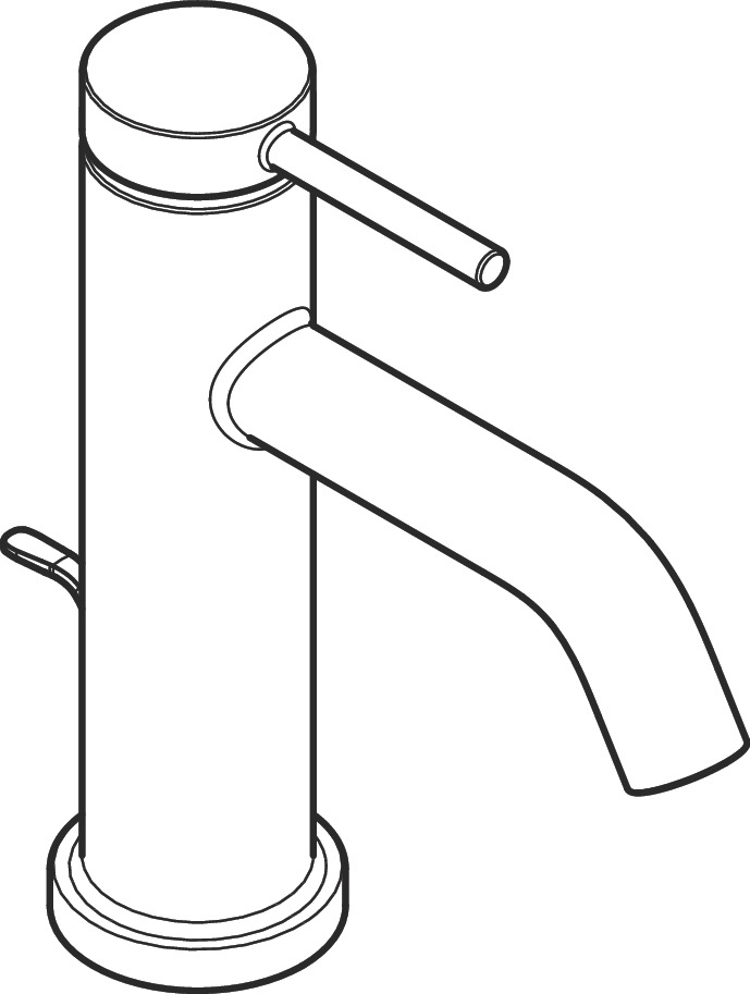 hansgrohe Pesuallashana hansgrohe 73305670 tecturis s 80 musta