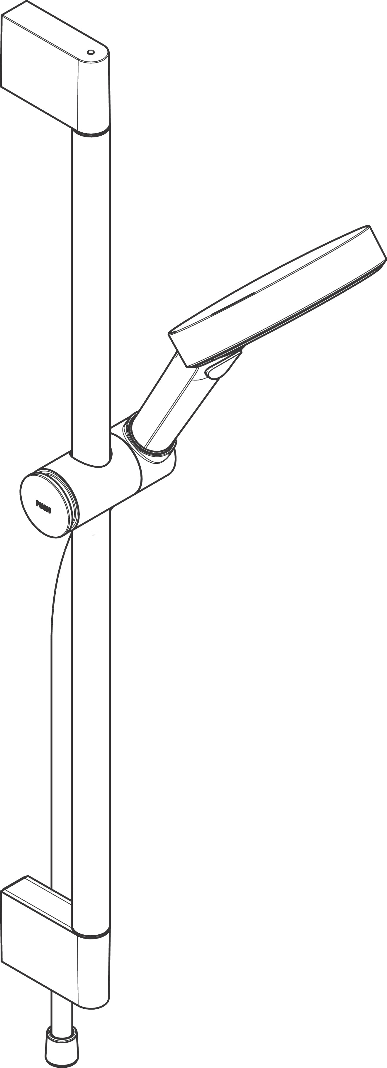 hansgrohe Wall bar set hansgrohe 28746670 rainfinity 130 eco bl