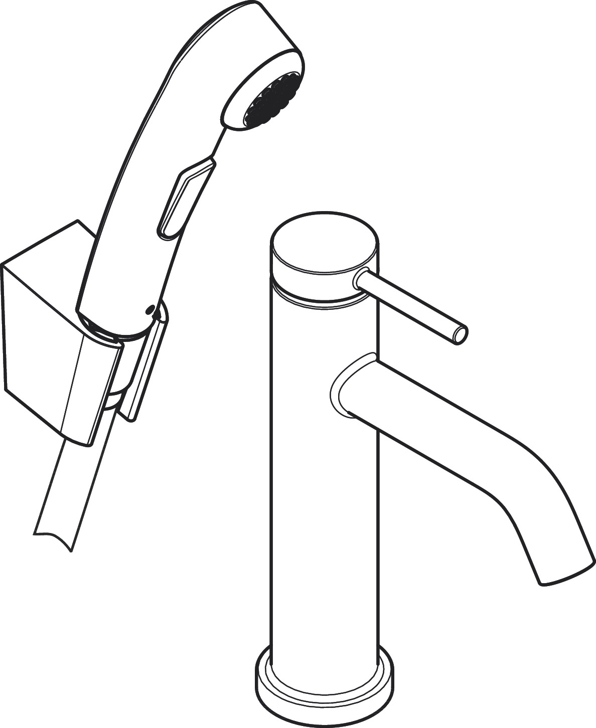 hansgrohe Basin mixer hansgrohe 73211670 tecturis s110 bid bla