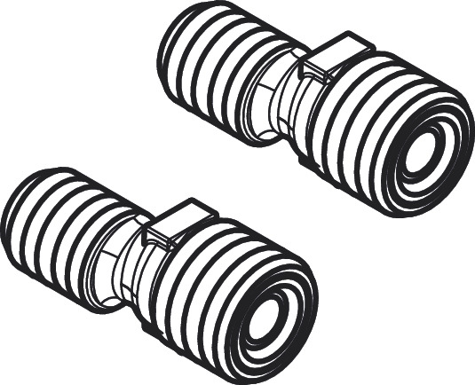 hansgrohe Excenterkopping hansgrohe 94140000 2 st. 1/2x3/4