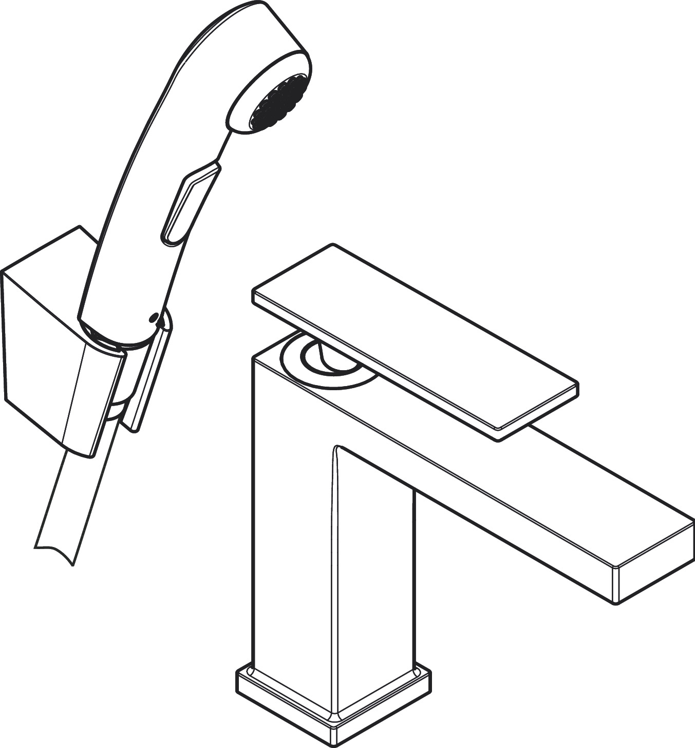hansgrohe Basin mixer hansgrohe 73210670 tecturis e110 bid bla