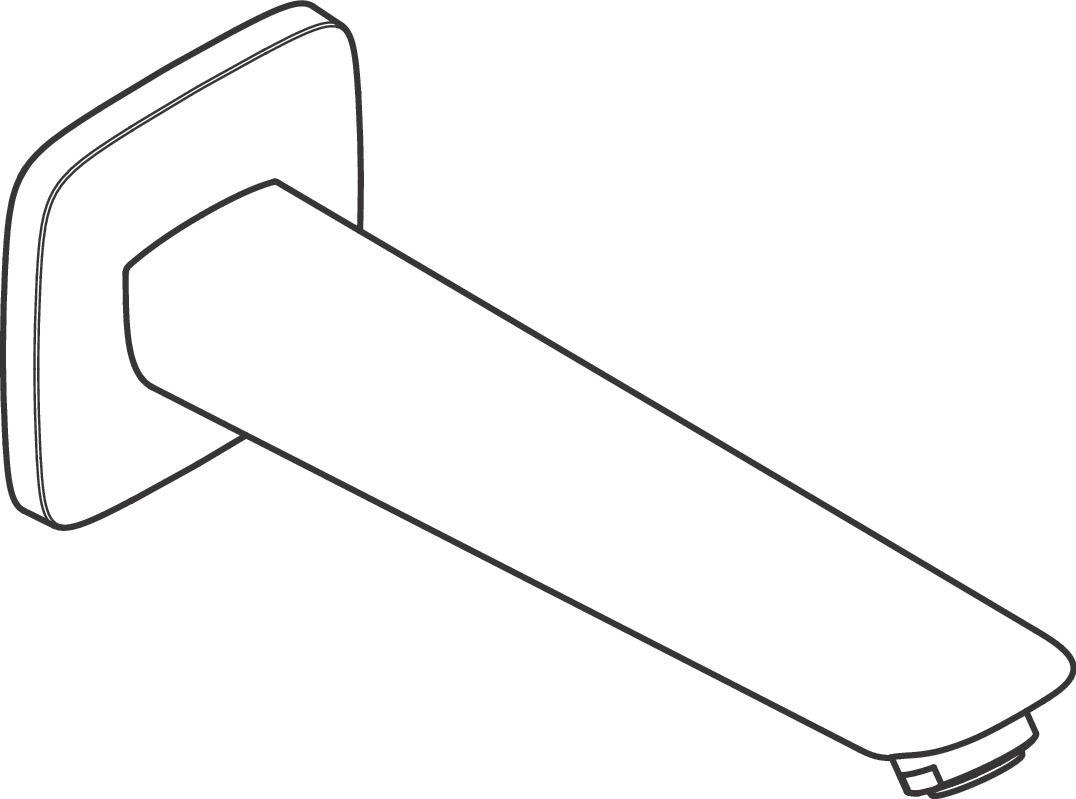 hansgrohe Spout hansgrohe 71410000 logis jp 195 mm