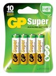 GP SUPER ALKALINE 15A/LR6 AA 4-PAKK