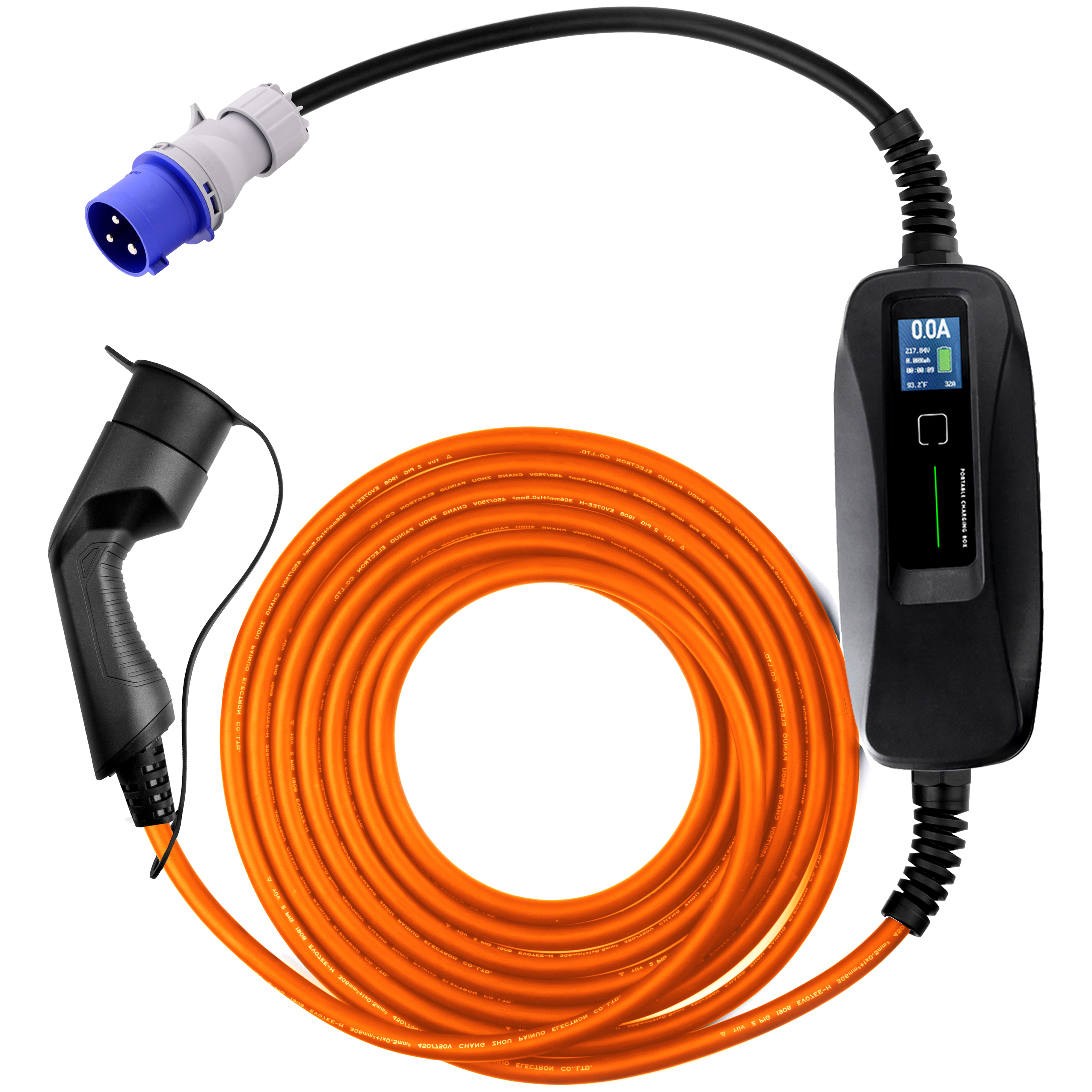 prof Ladekabel mode2 type 2 til cee 32a 1 fas 5m